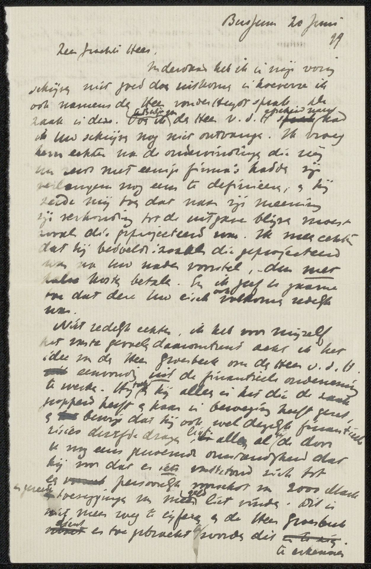 Brief aan Cornelis Hofstede de Groot by Jan Veth
