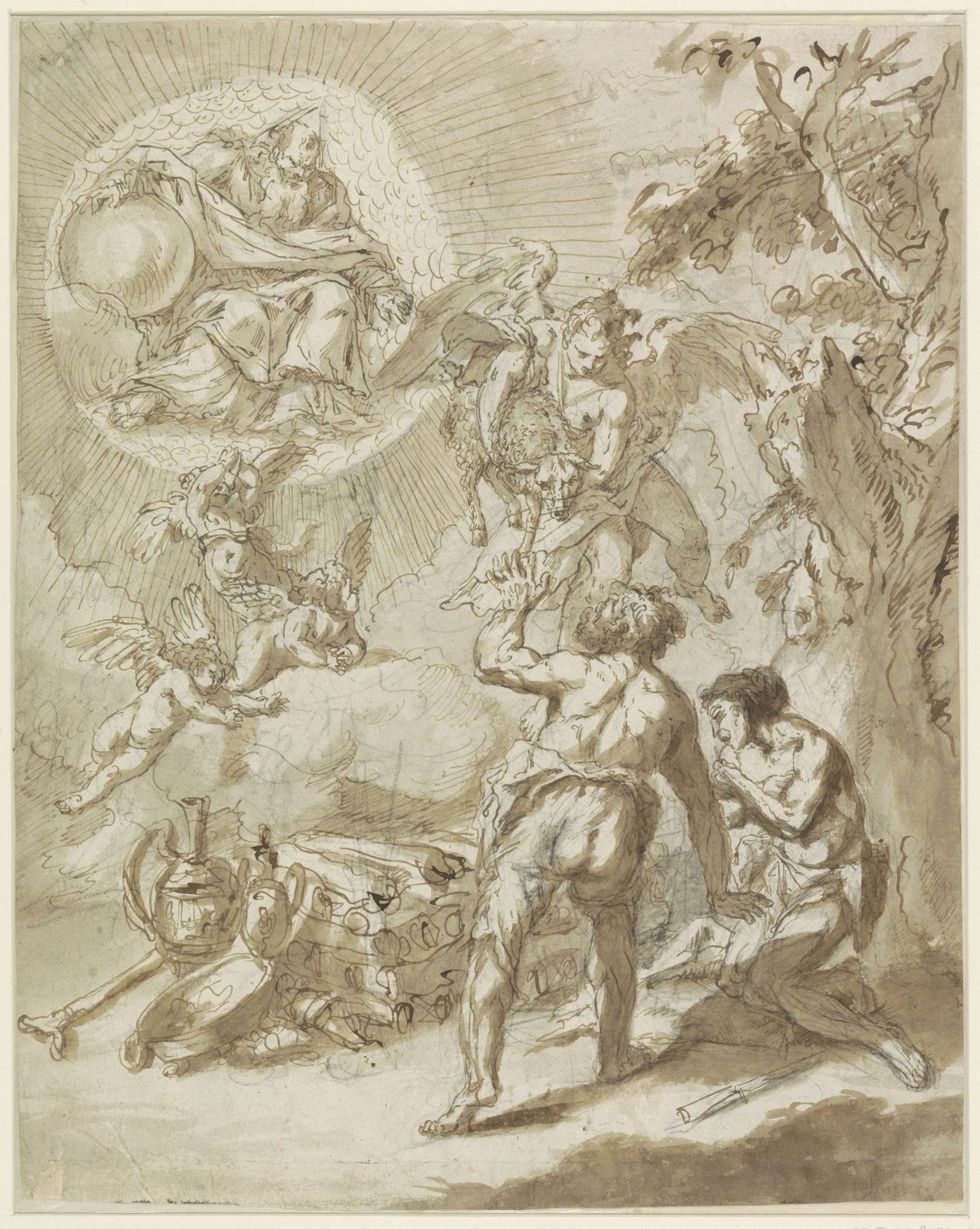 Het offer van Abraham by Francesco Fontebasso