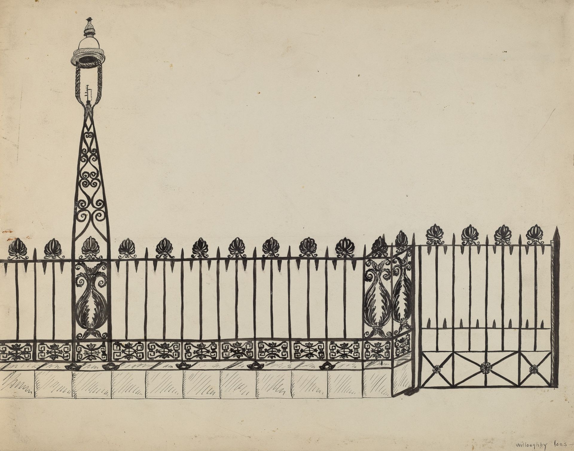 Wrought Iron Fence by Willoughby Ions