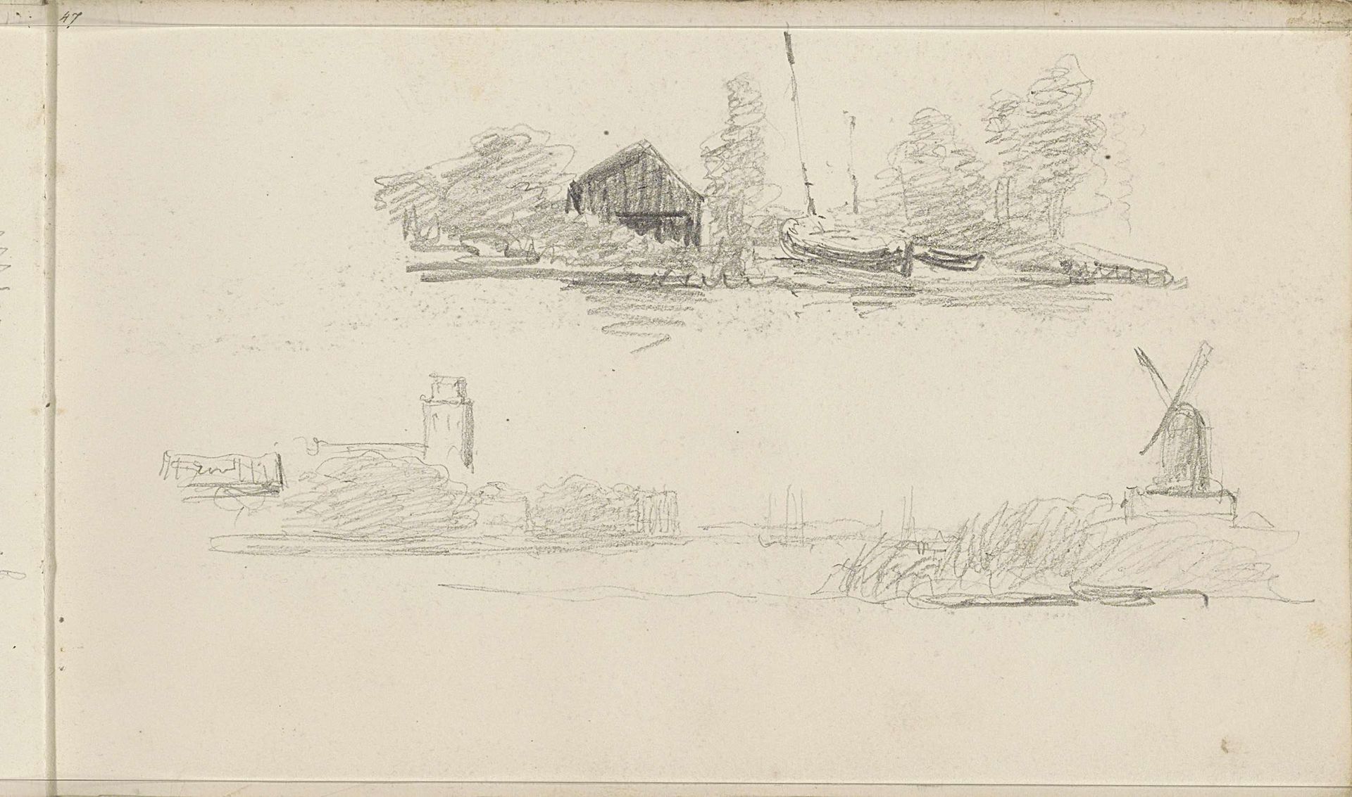 Riviergezichten by Petrus Johannes Schotel