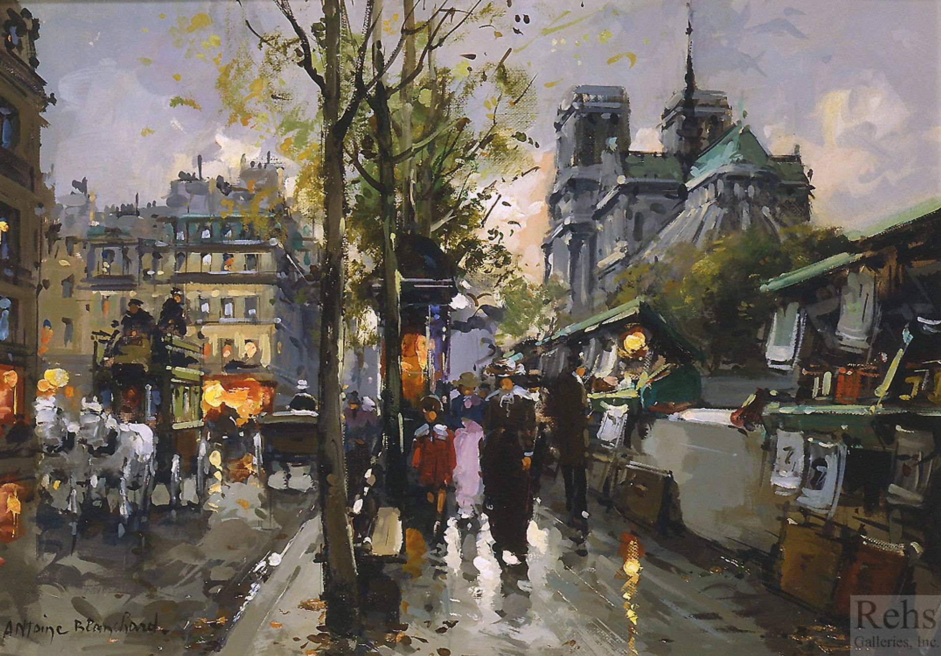 Bouquinistes de Notre Dame by Antoine Blanchard