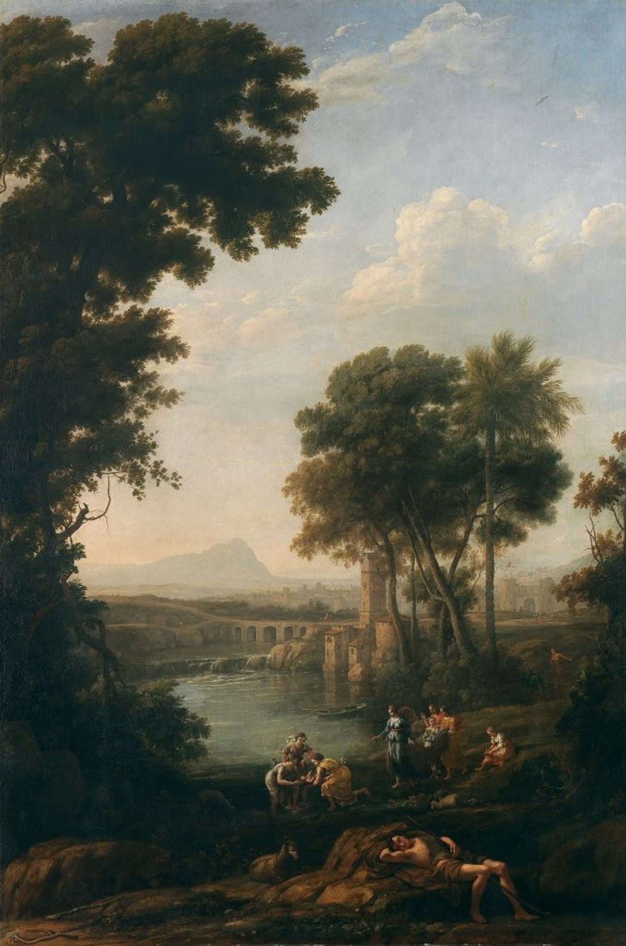 Landscape with the finding of Moses by Claude Lorrain