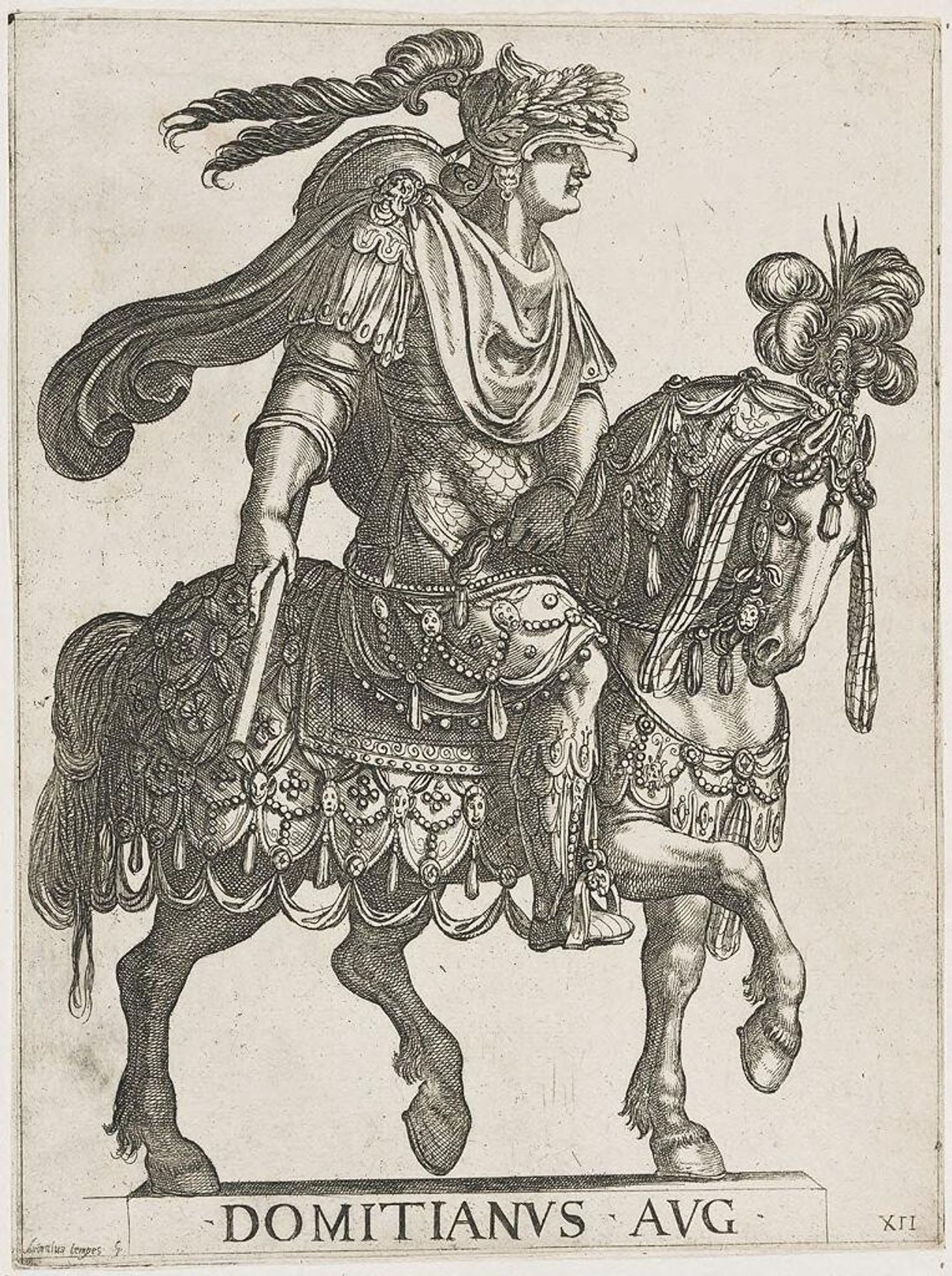 Emperor Domitian on Horseback by Antonio Tempesta