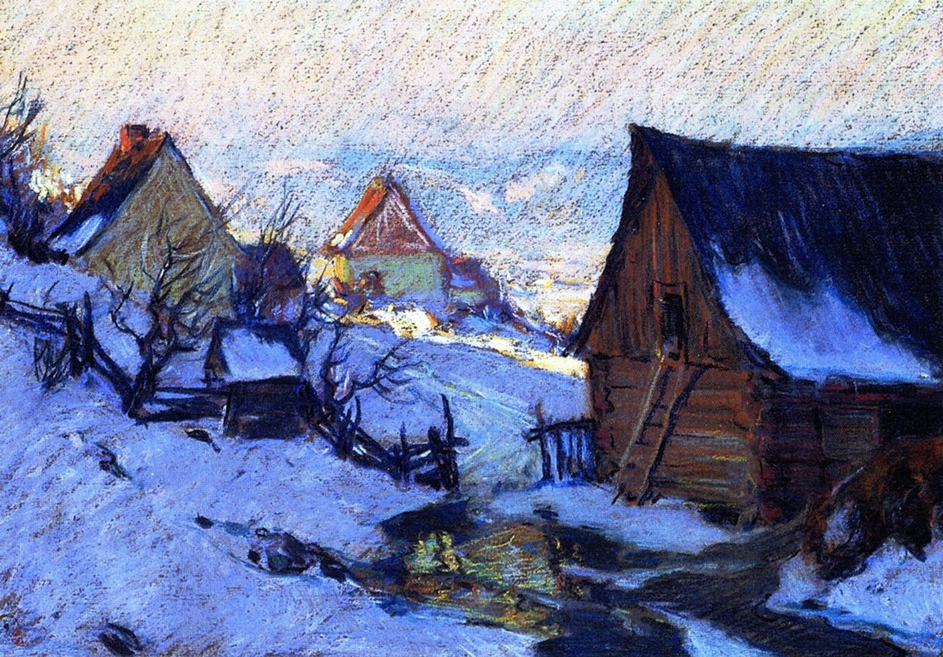 Spring Thaw, Baie-Saint-Paul by Clarence Gagnon