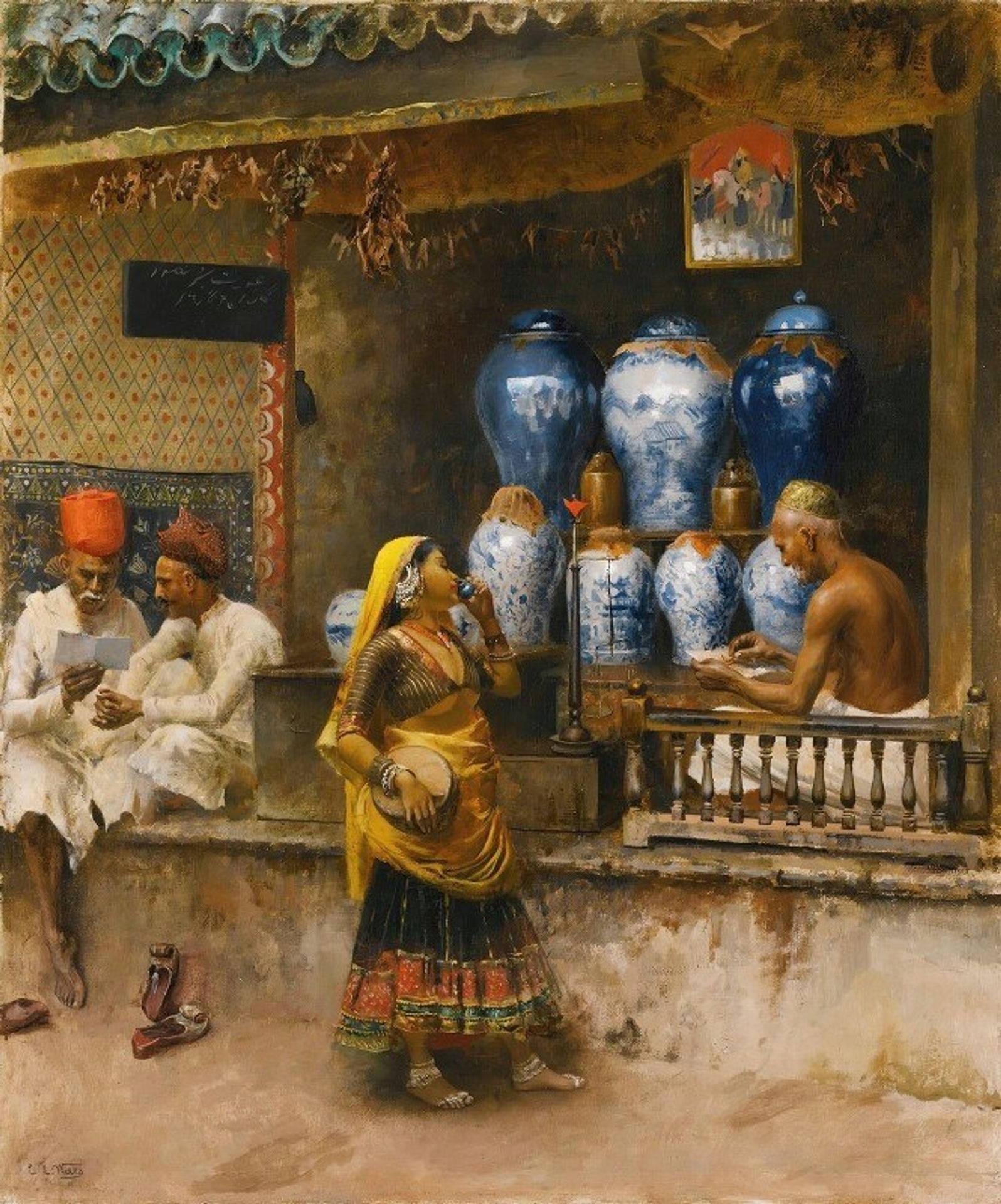 A Perfumer’s Shop, Bombay by Edwin Lord Weeks