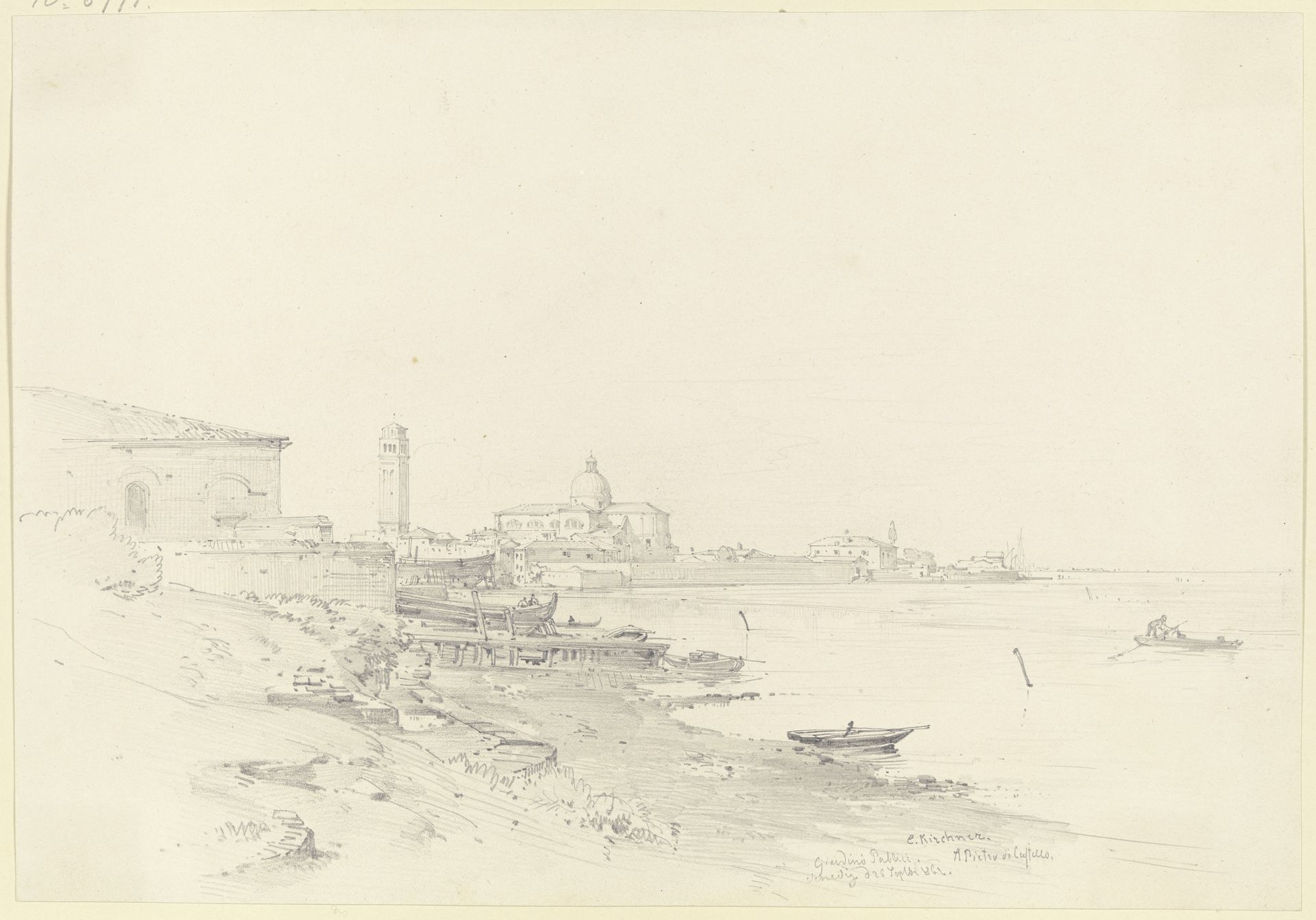 S. Pietro di Castello in Venedig, vom Giardino Publico aus gesehen by Albert Emil Kirchner