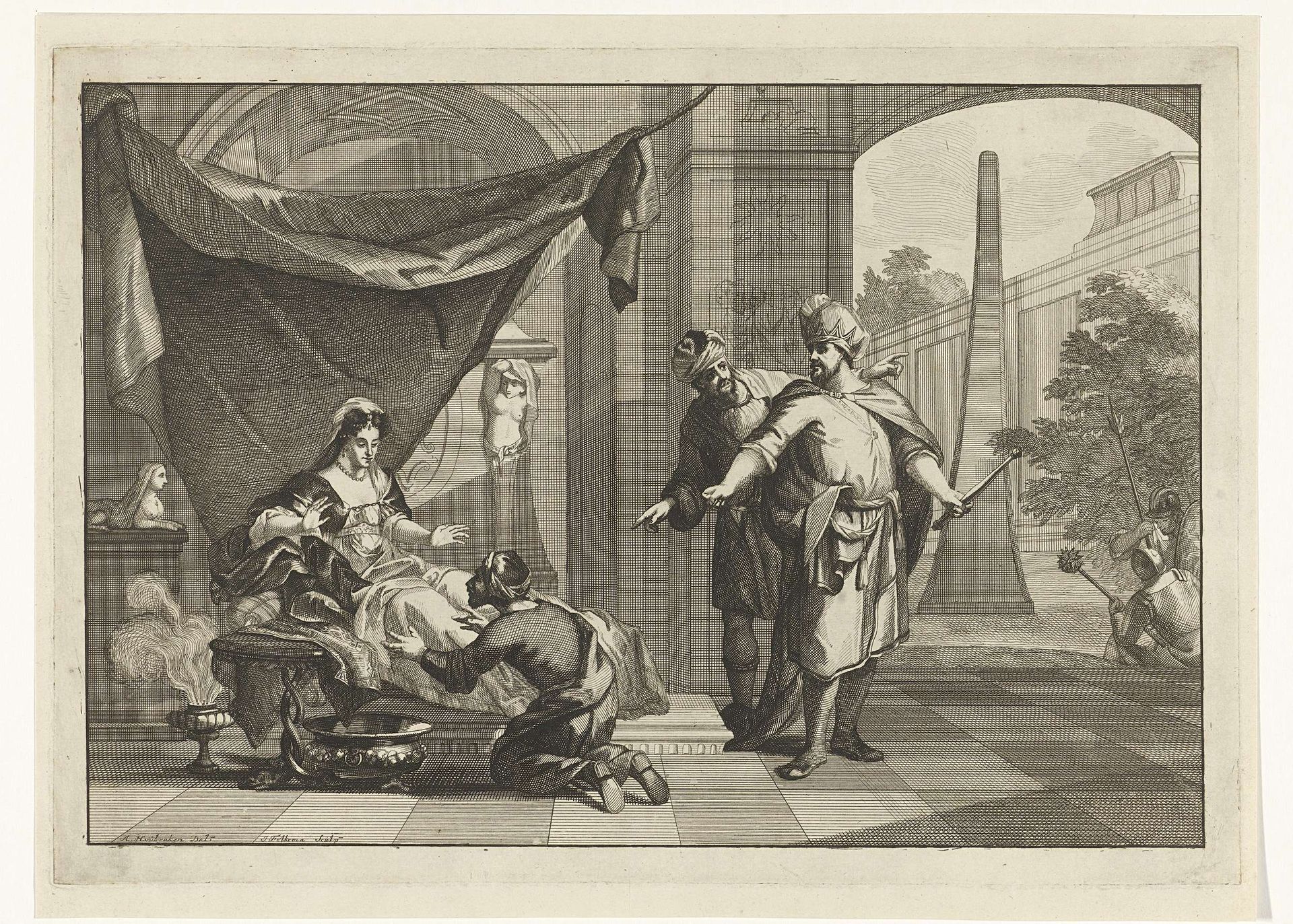 Oosterlingen in een paleis by Jacob Folkema