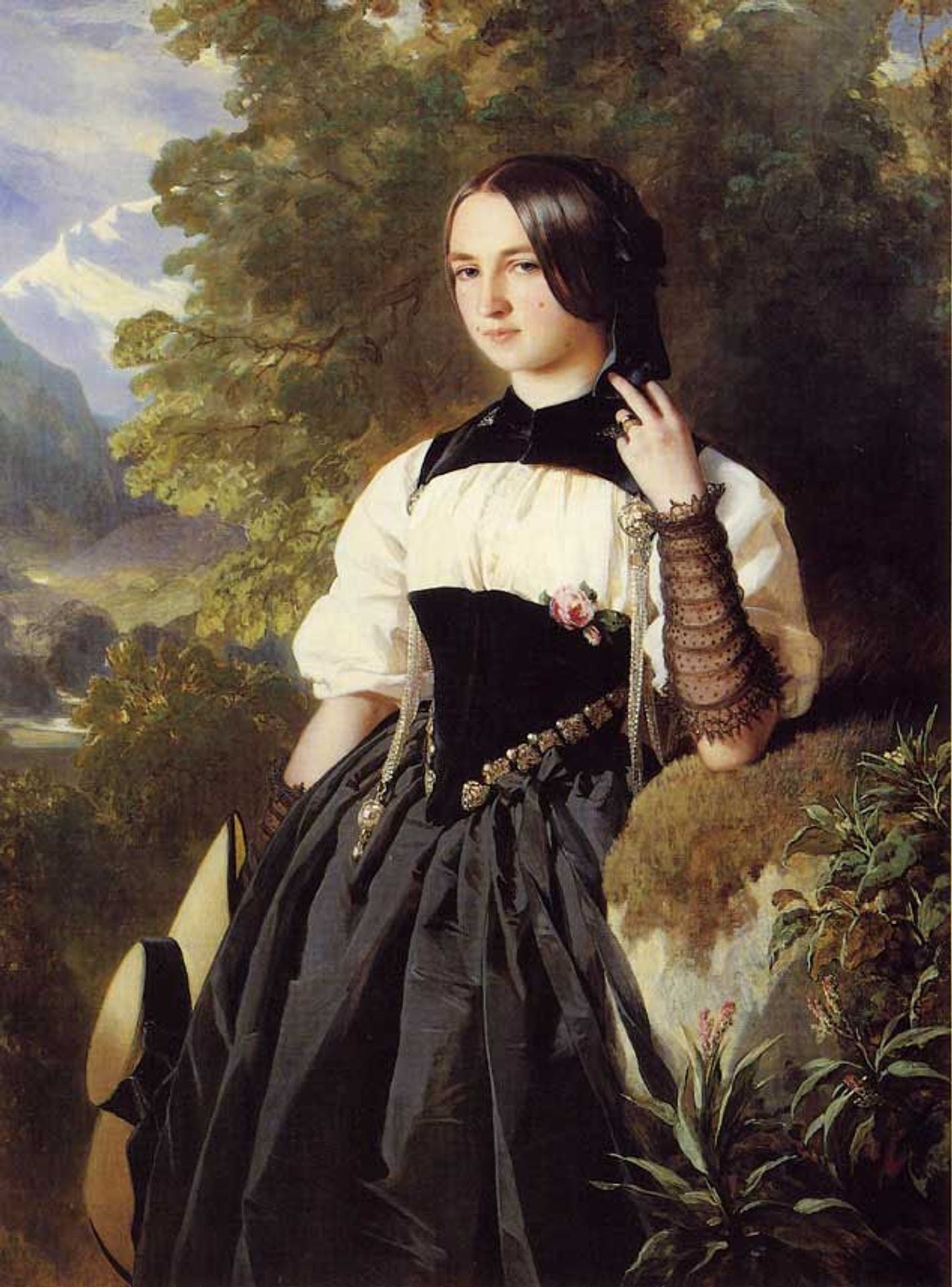 A Swiss Girl from Interlaken by Franz Xaver Winterhalter