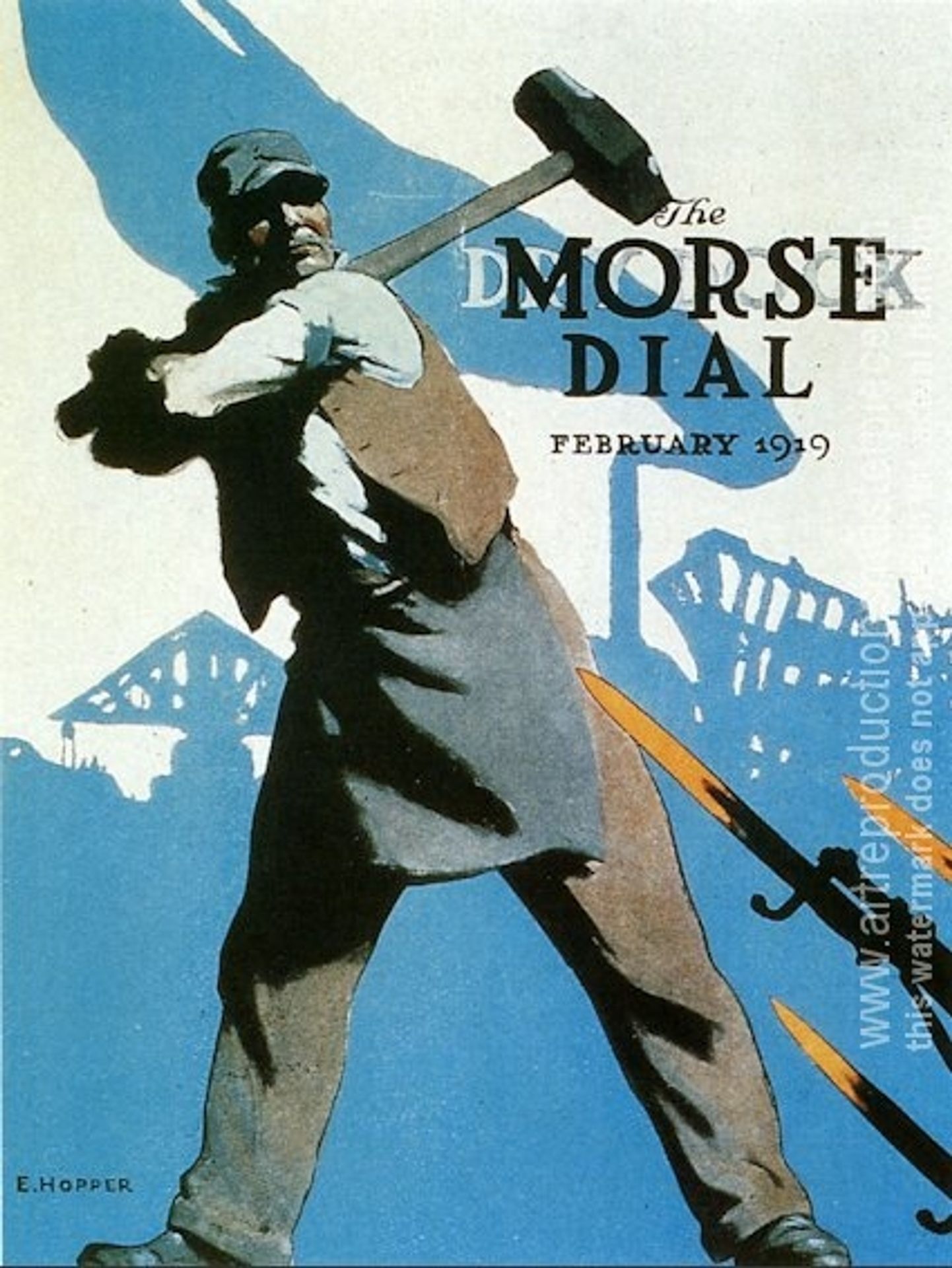 Prizewinning World War I patriotic poster by Edward Hopper