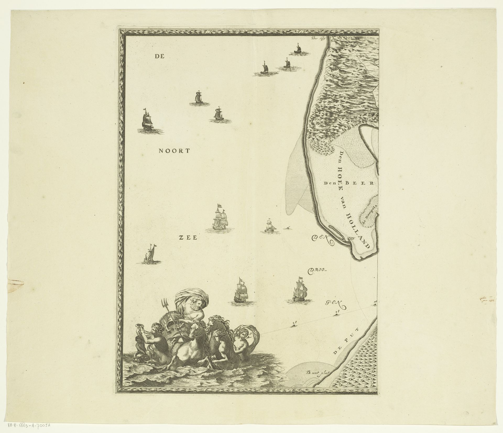 Kaart van de Maas van Rotterdam tot de Noordzee (eerste deel) by Joost van Geel