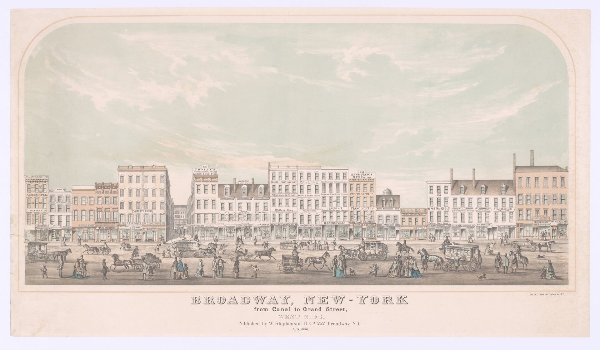 Broadway, New-York from Canal to Grand Street, West Side by Julius Bien