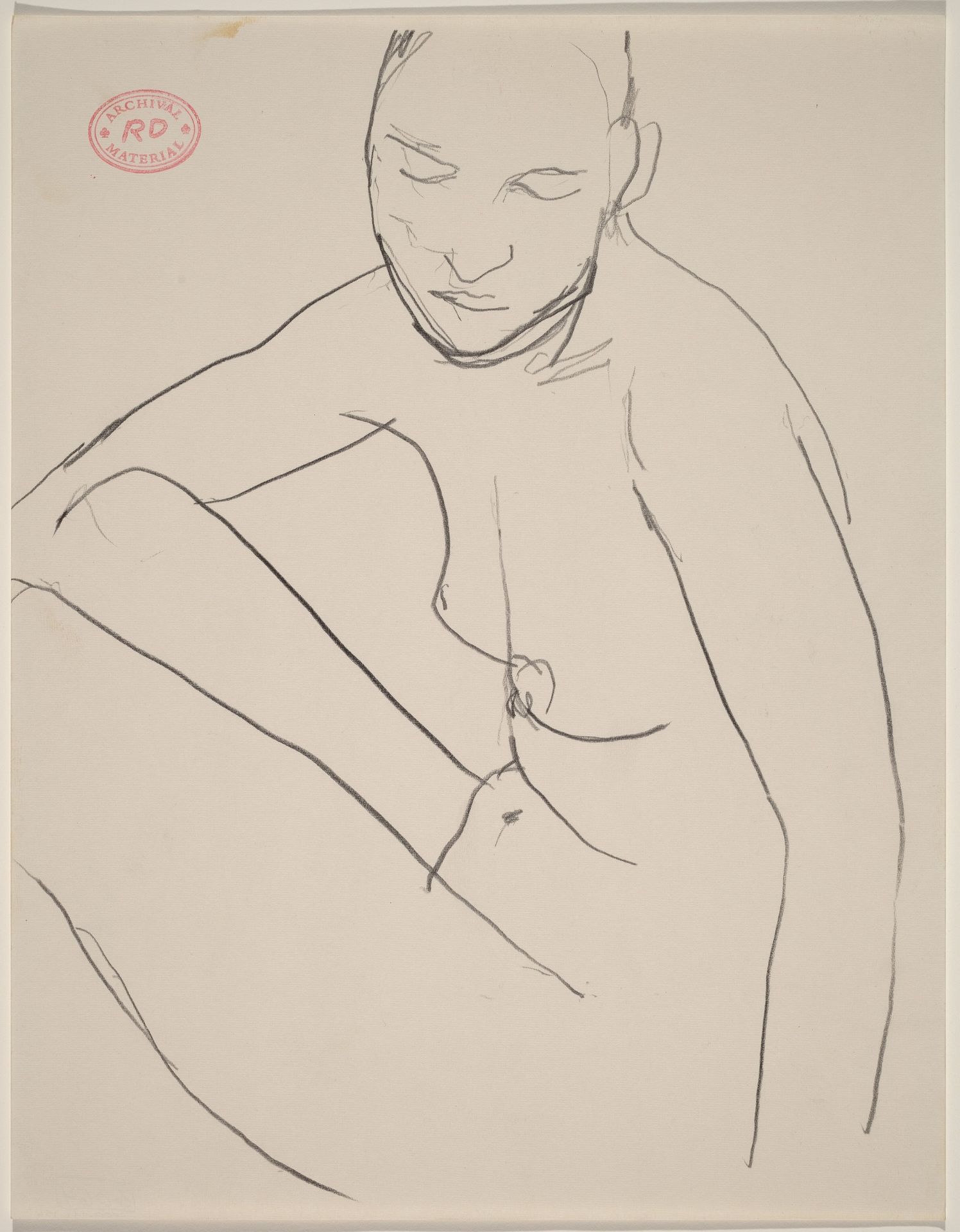 Untitled [female nude seated and looking down] by Richard Diebenkorn