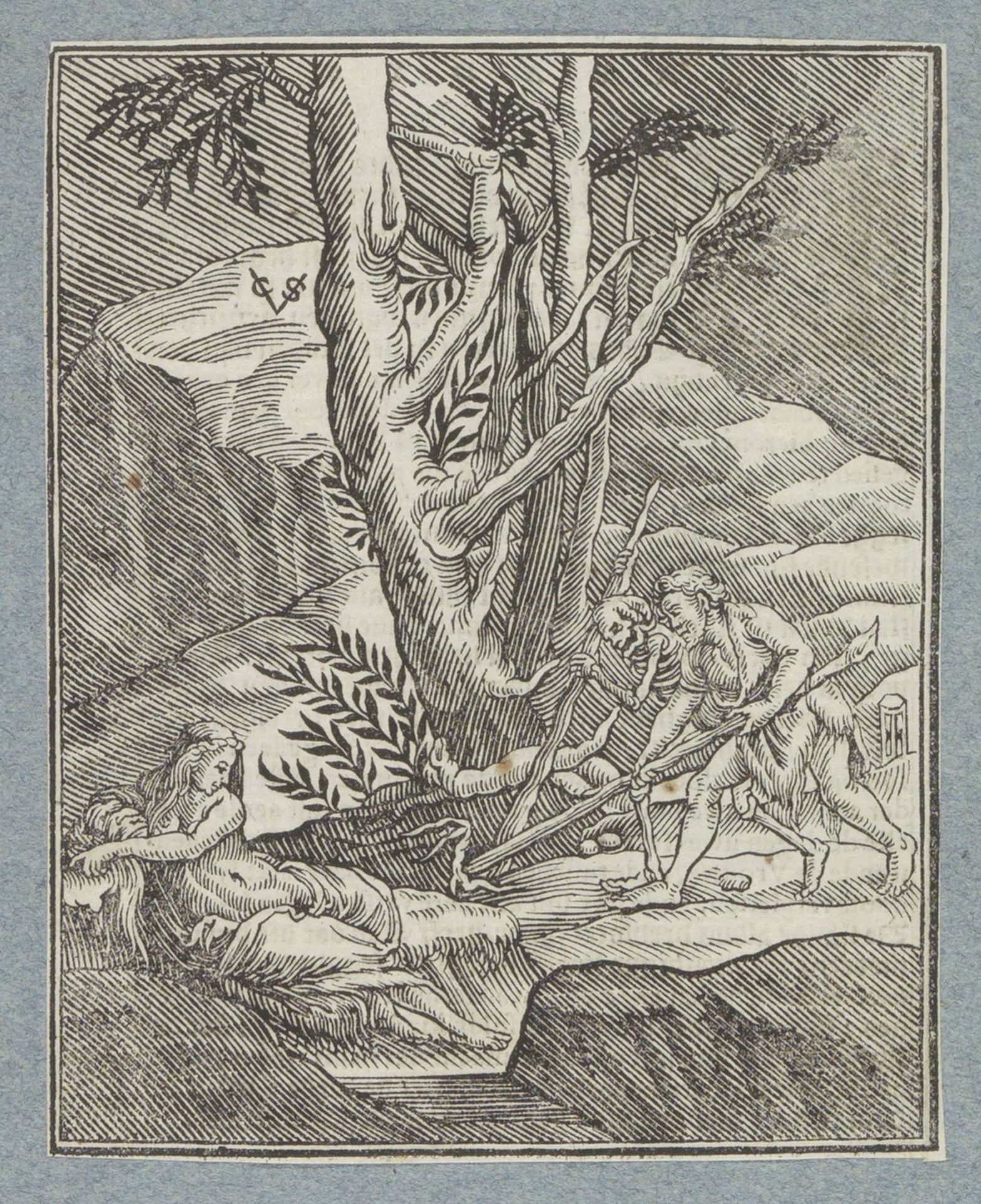 Adam, Eva en de Dood by Christoffel van (II) Sichem