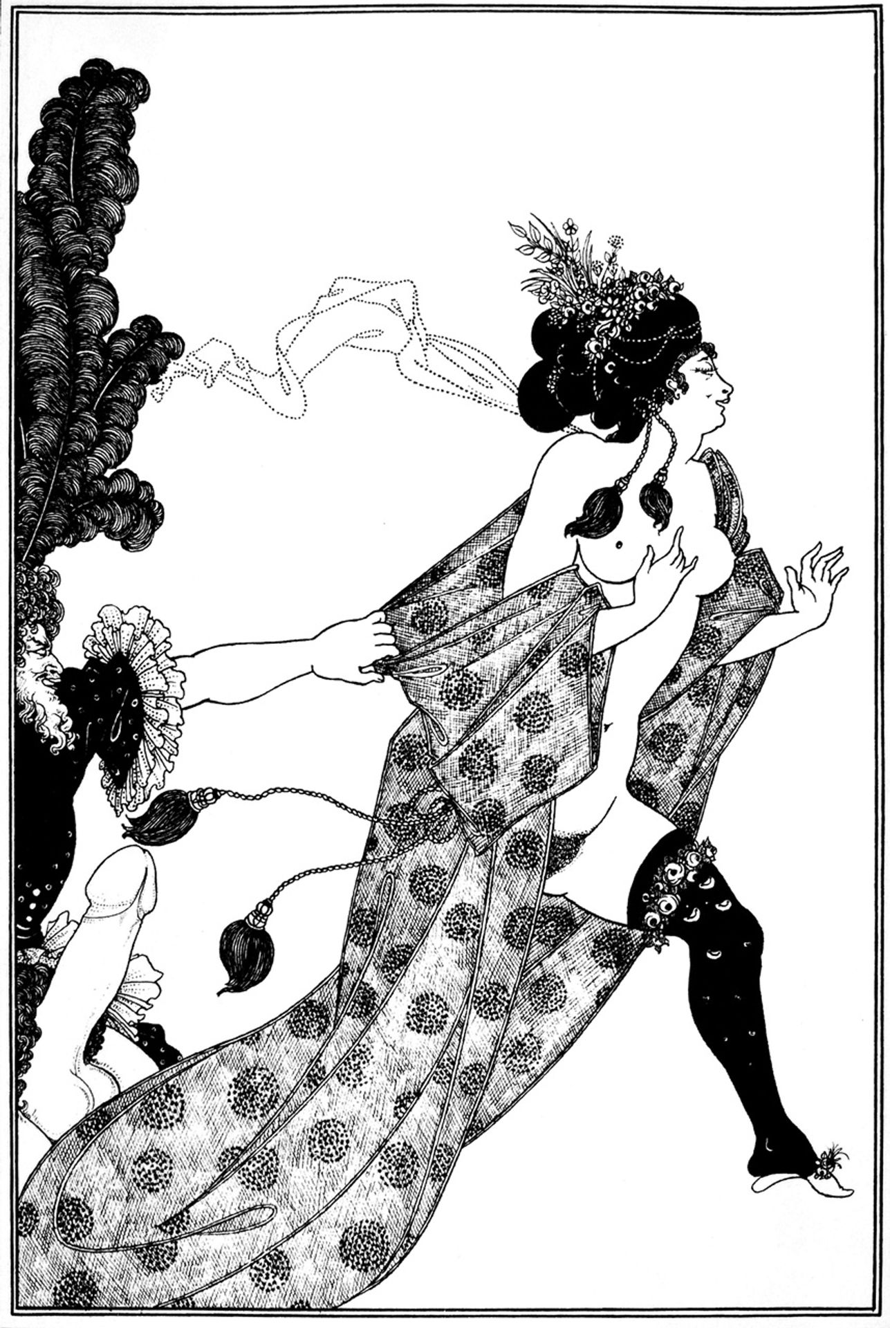 Cinesias Entreating Myrrhina to Coition by Aubrey Vincent Beardsley