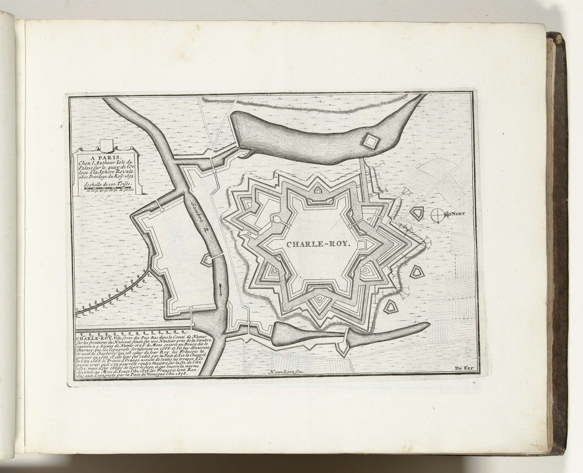 Plattegrond van Charleroi, 1693 by Harmanus van Loon