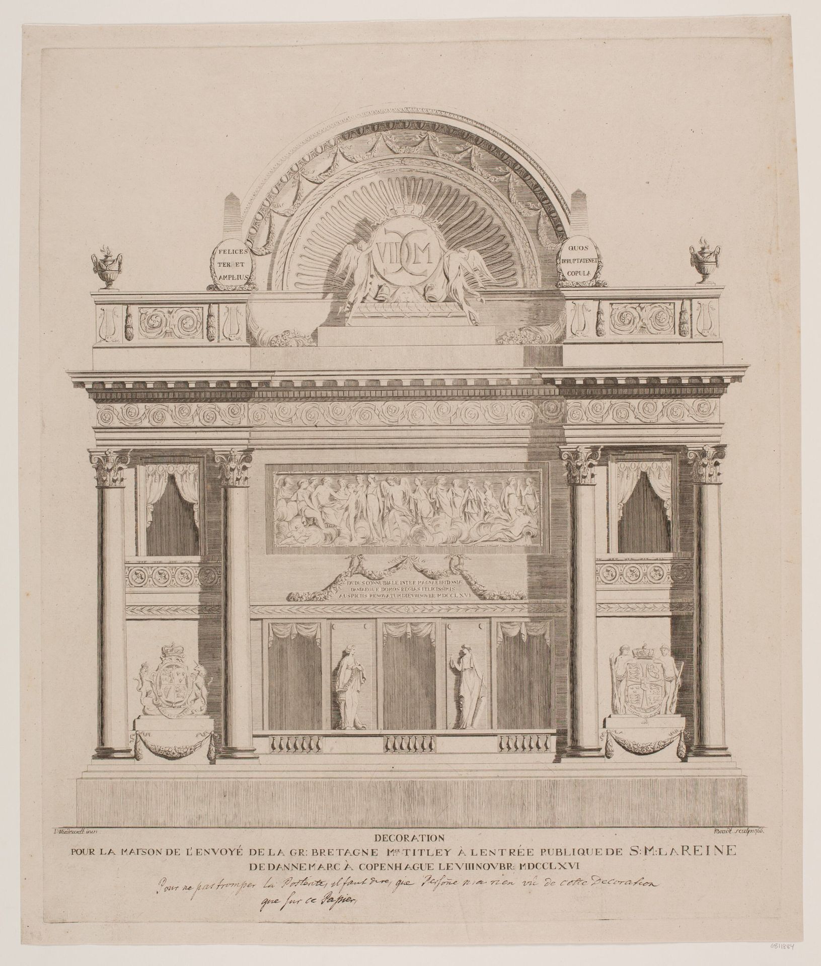 Caroline Mathildes indtog by Johannes Gottfred Bradt