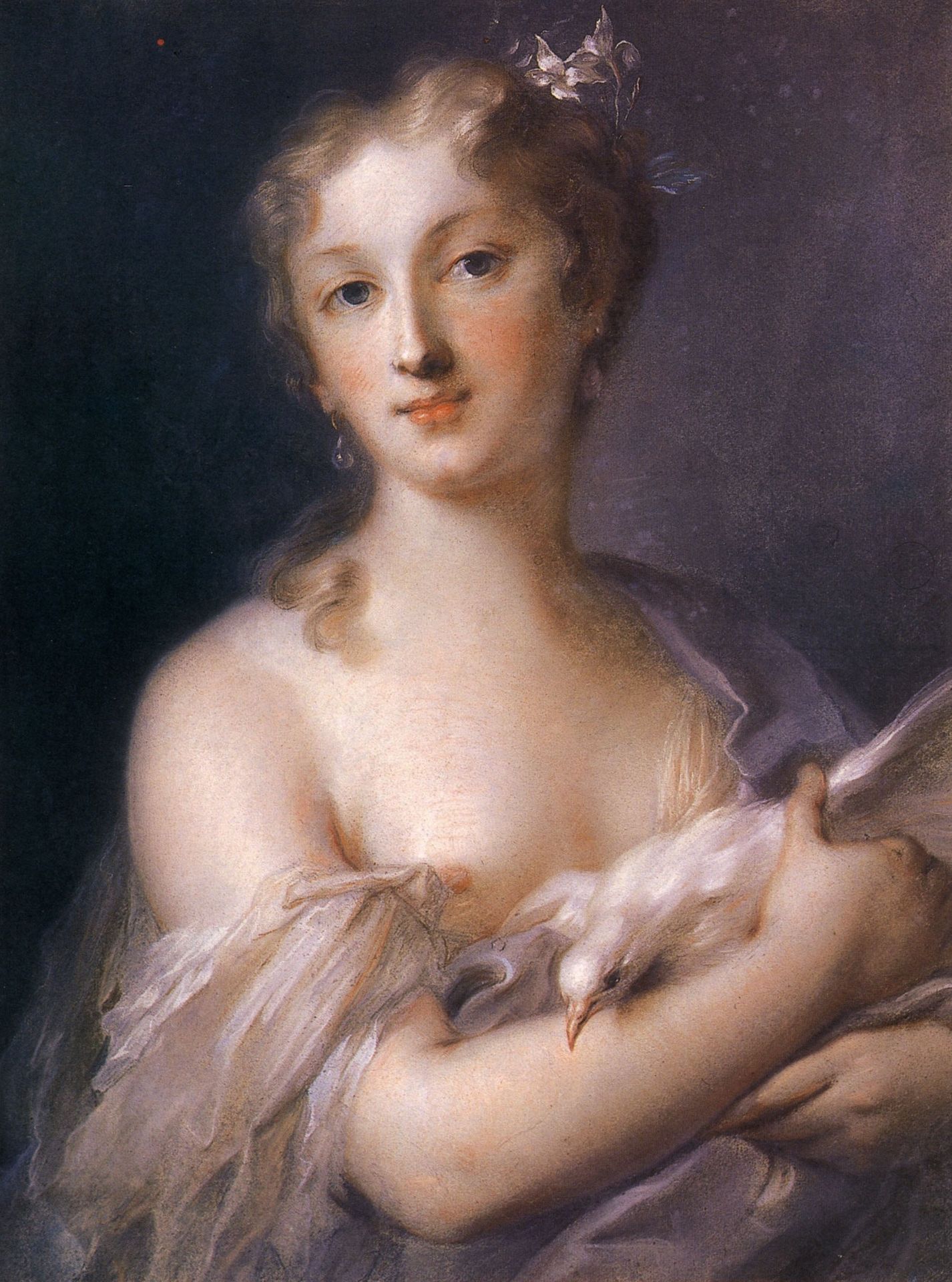 Nymph followed by Apollo by Maurice Quentin de La Tour
