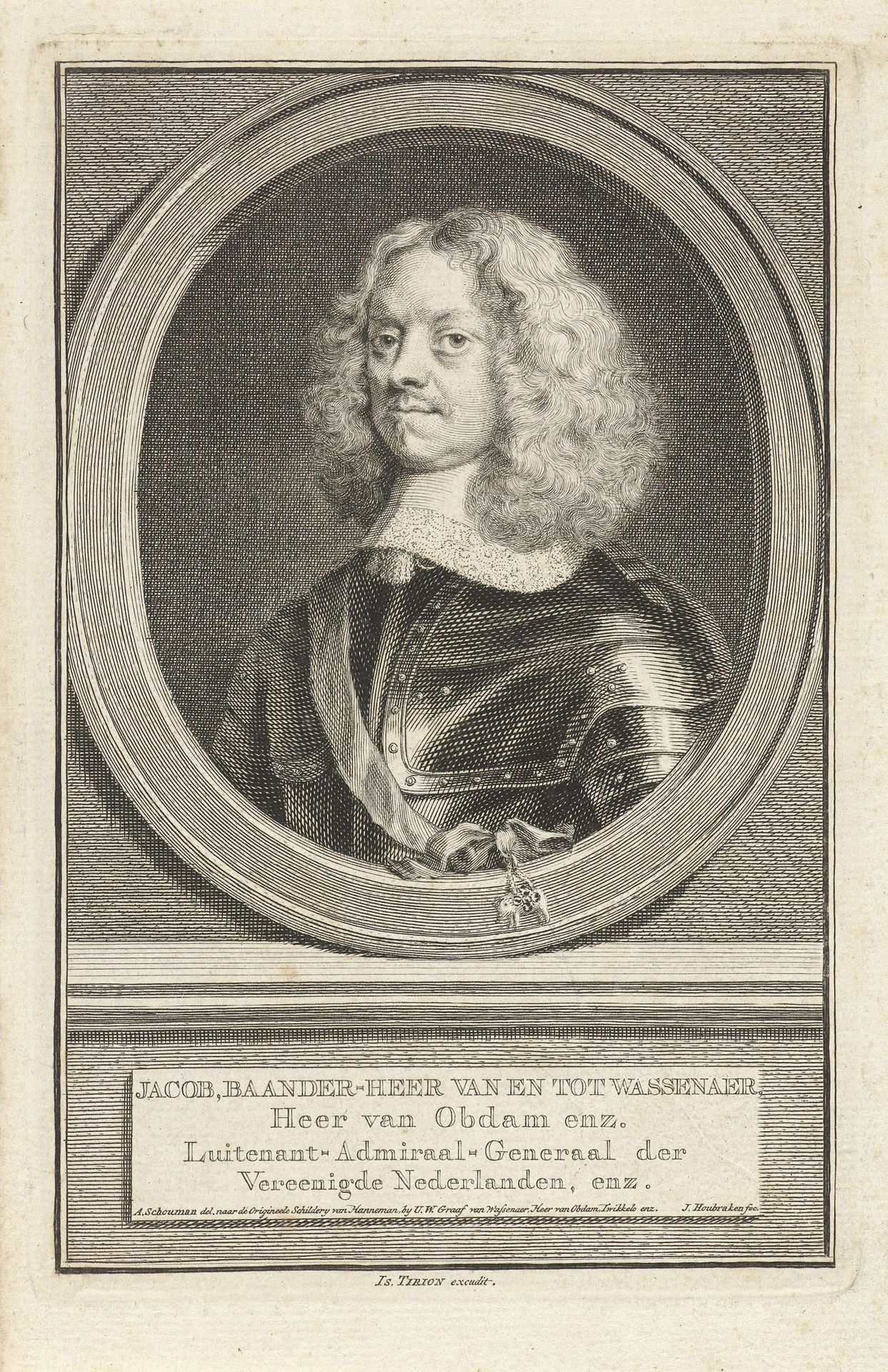 Portret van Jacob baron van Wassenaer by Jacob Houbraken