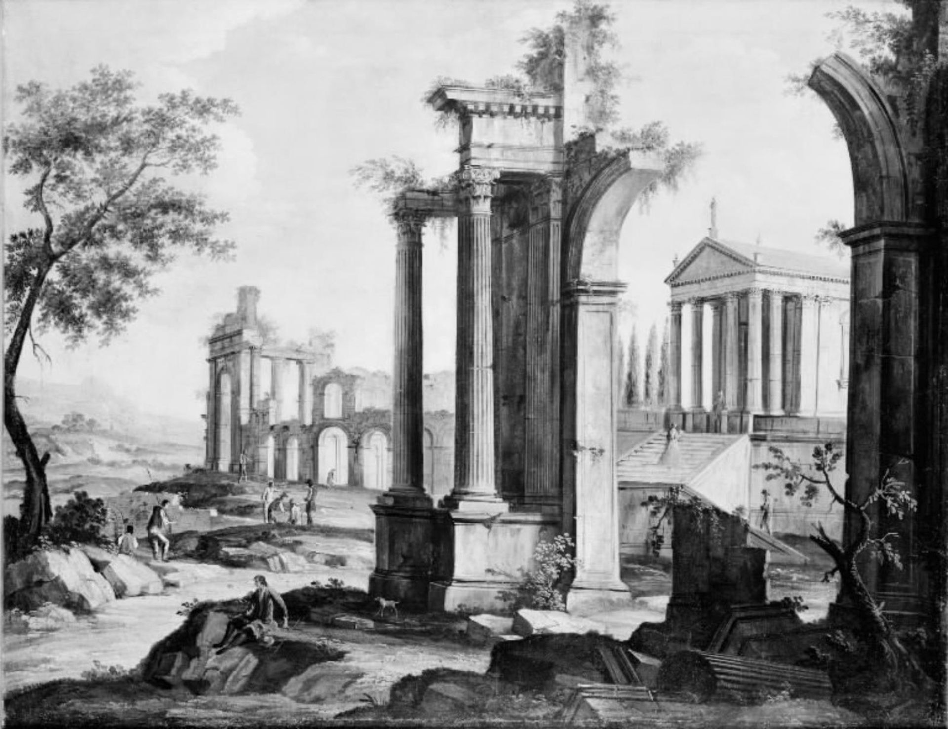 Decorative Painting with Imaginary Architecture by Anonymous
