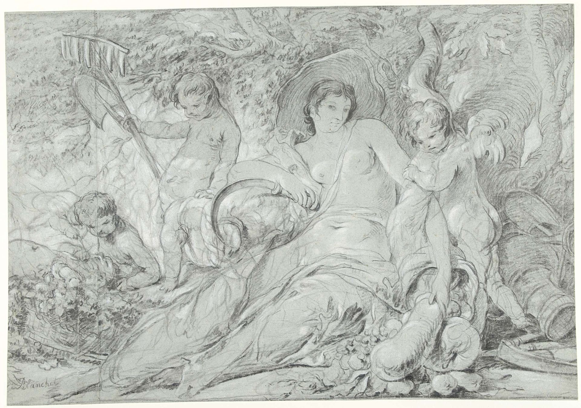 Allegorie op de Zomer by Louis Gabriel Blanchet