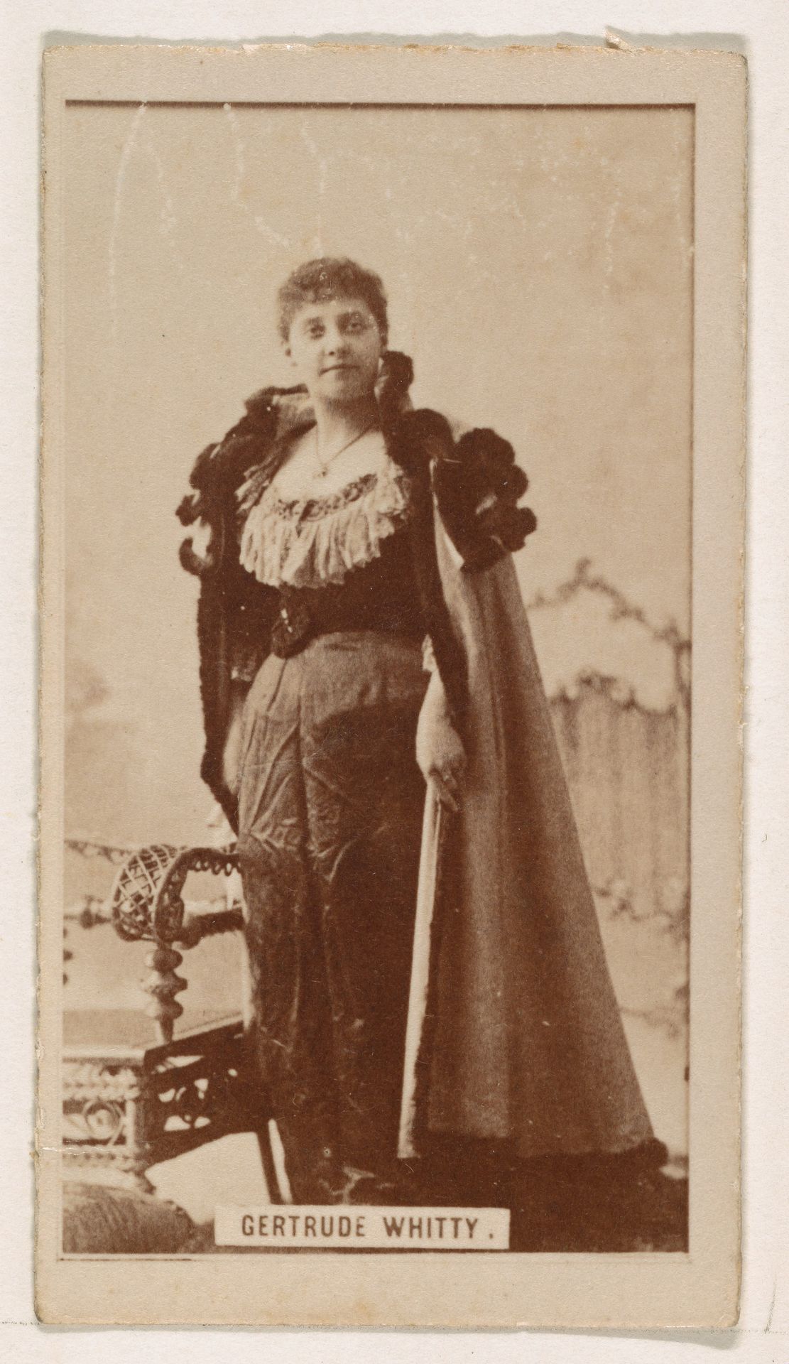 Gertrude Whitty, from the Actresses series (N245) issued by Kinney Brothers to promote Sweet Caporal Cigarettes by Kinney Brothers Tobacco Company
