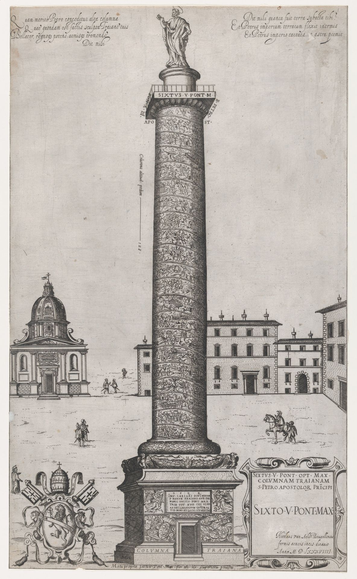 Speculum Romanae Magnificentiae: Column of Trajan by Nicolas Beatrizet