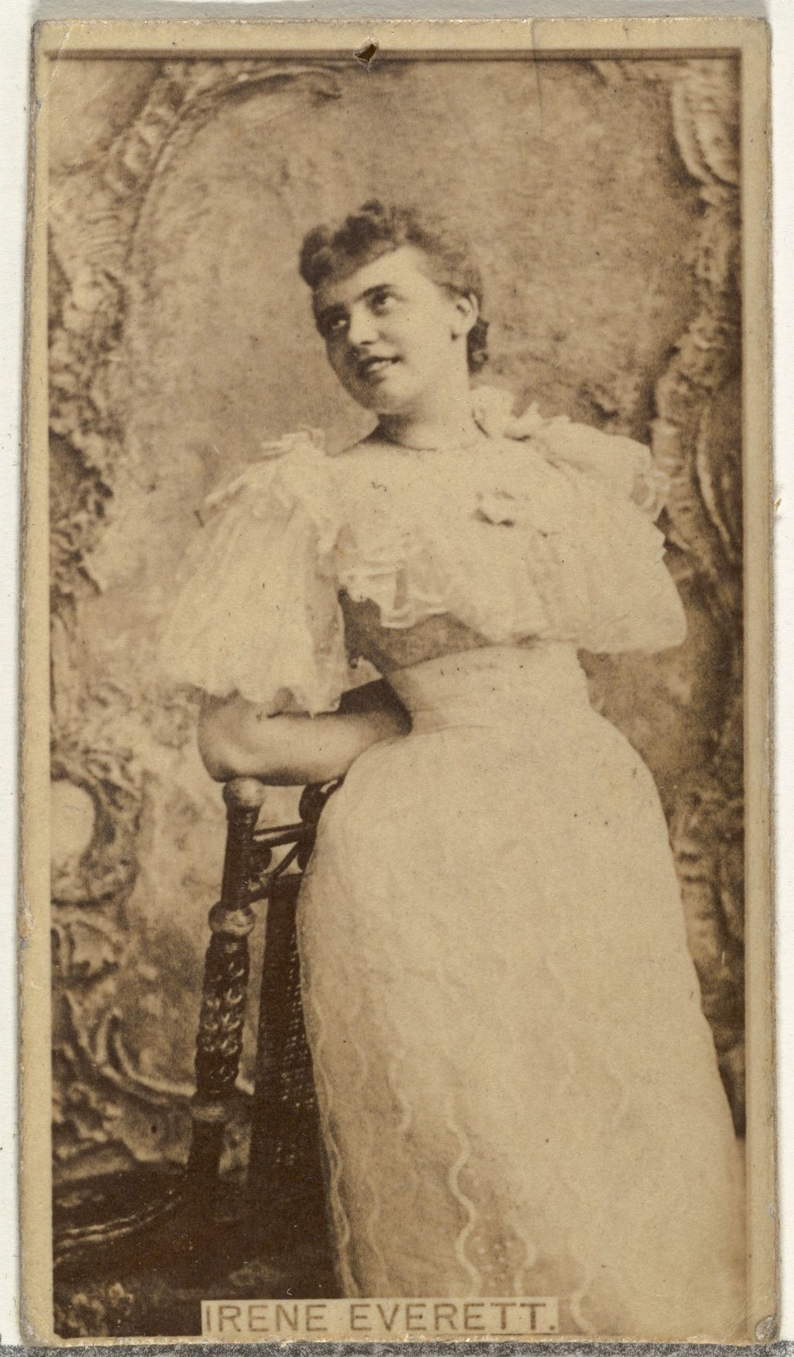 Irene Everett, from the Actors and Actresses series (N145-8) issued by Duke Sons & Co. to promote Duke Cigarettes by W. Duke, Sons & Co.
