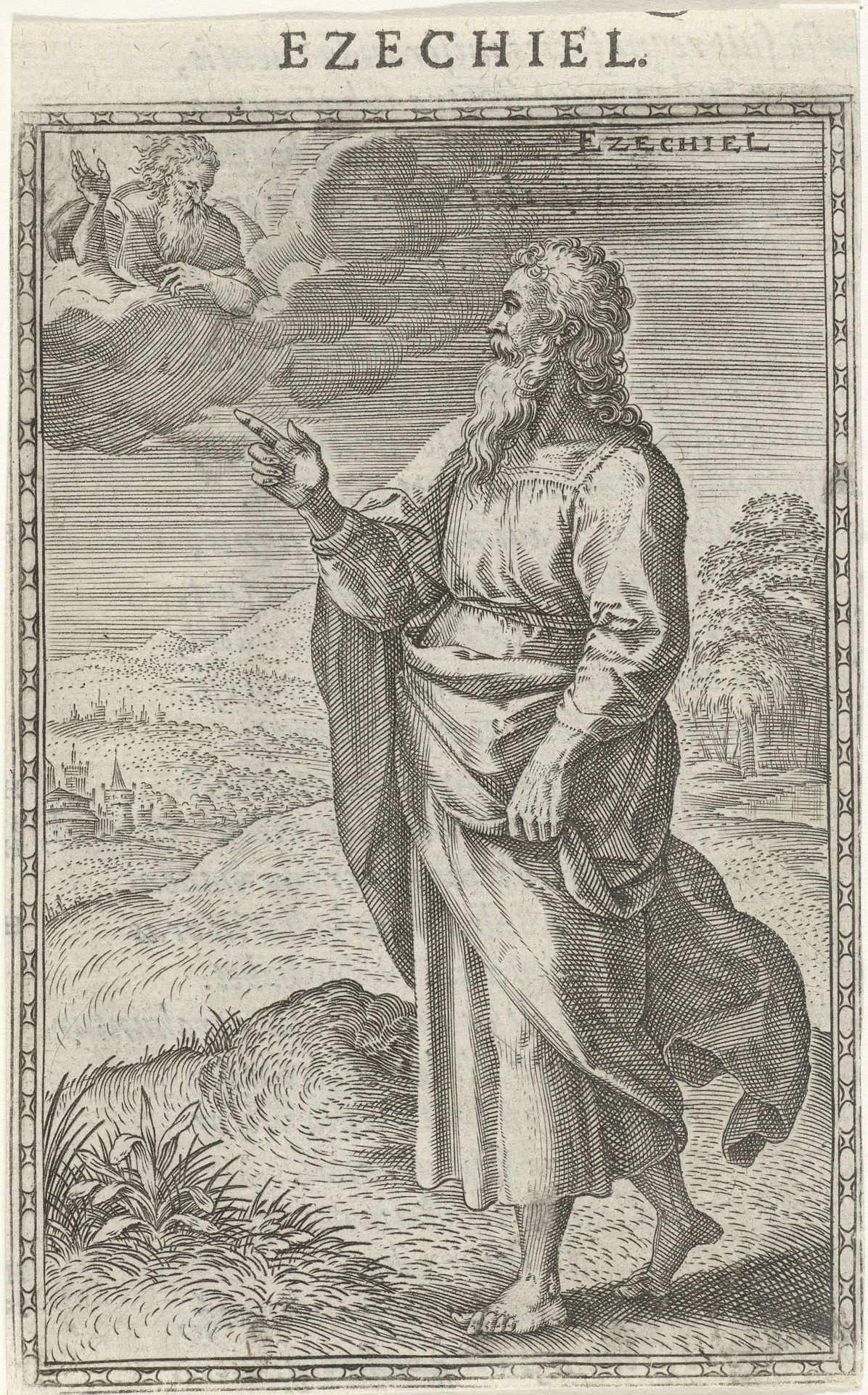 Profeet Ezechiël by Johann Sadeler I