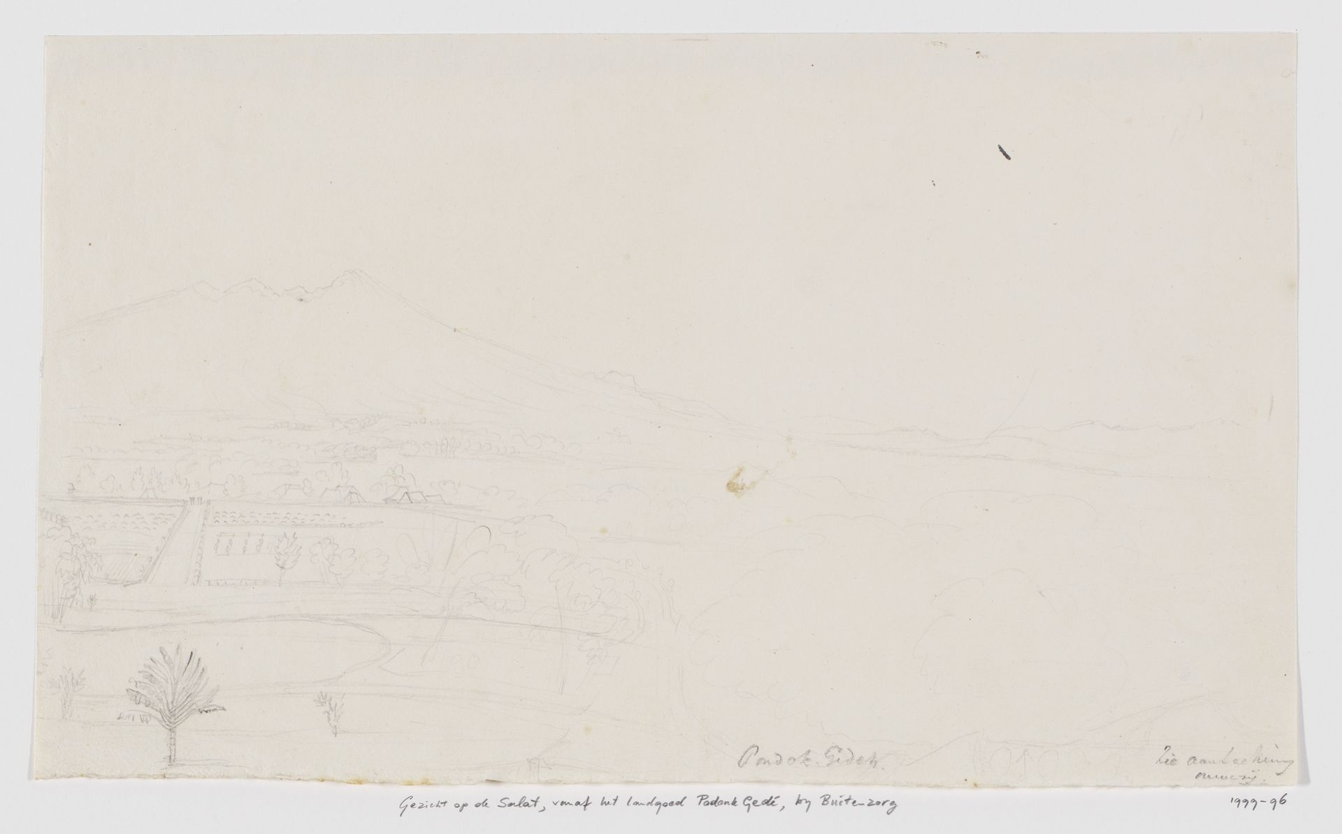 Gezicht op de Salak vanuit Pondok Gedé (?), West-Java by Adrianus Johannes Bik
