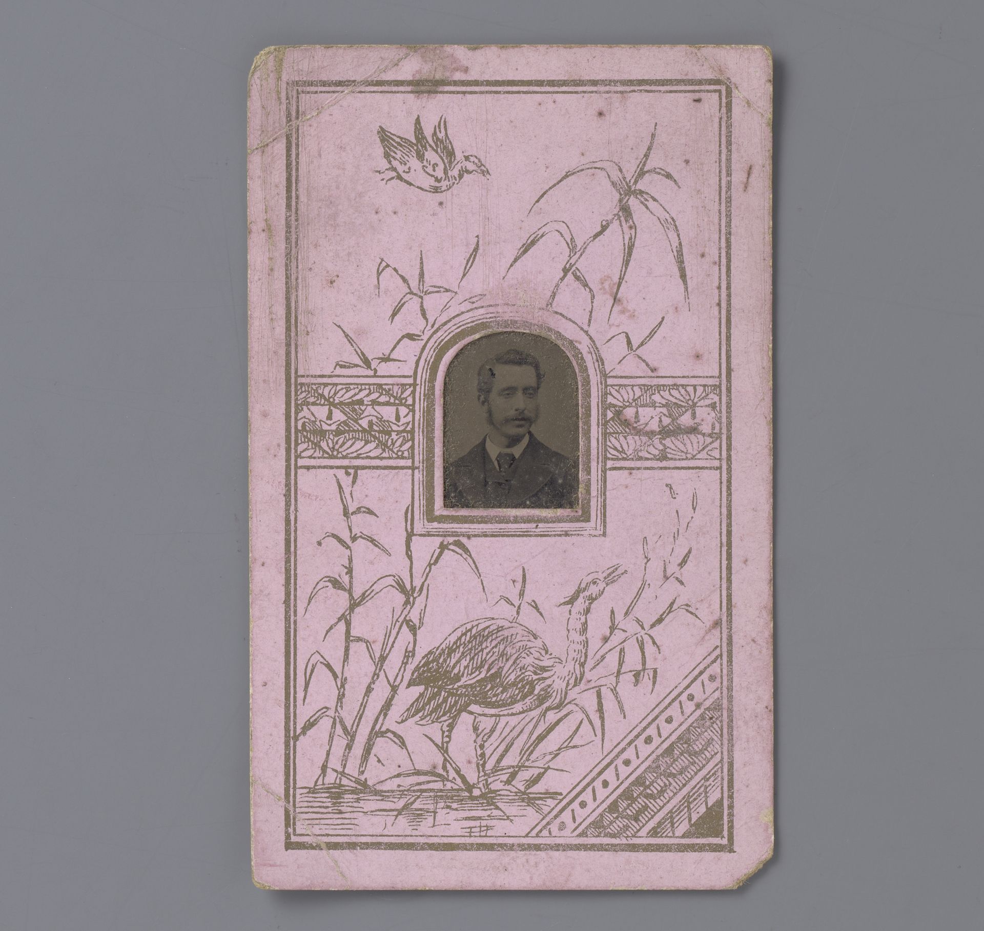 Portret van een onbekende man met snor en bakkebaarden by John George Kirby
