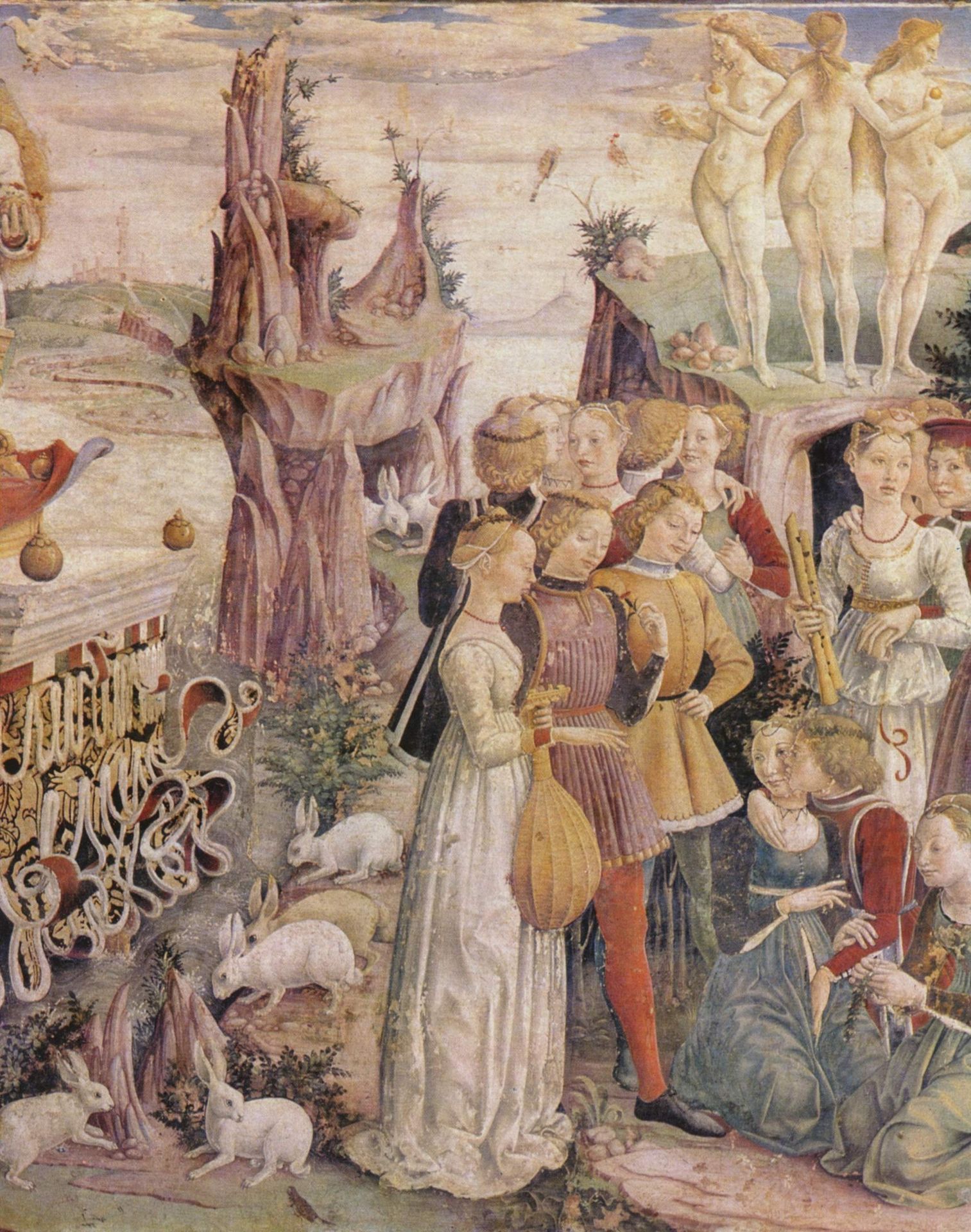 April. Fresco in Palazzo Schifanoia (detail) - Triumph of Venus by Francesco del Cossa
