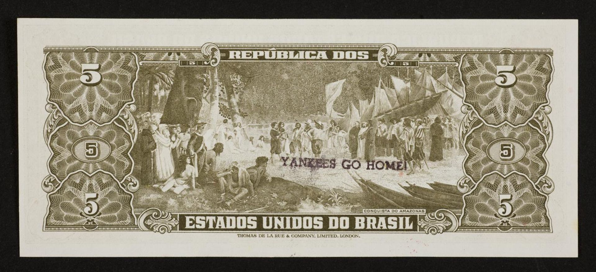 Insertions into Ideological Circuits 2: Banknote Project by Cildo Meireles