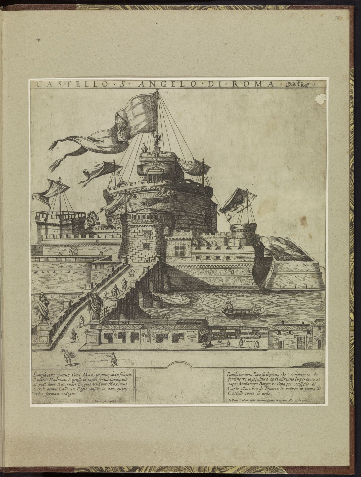 Engelenburcht en Engelenbrug te Rome by Giovanni Maggi
