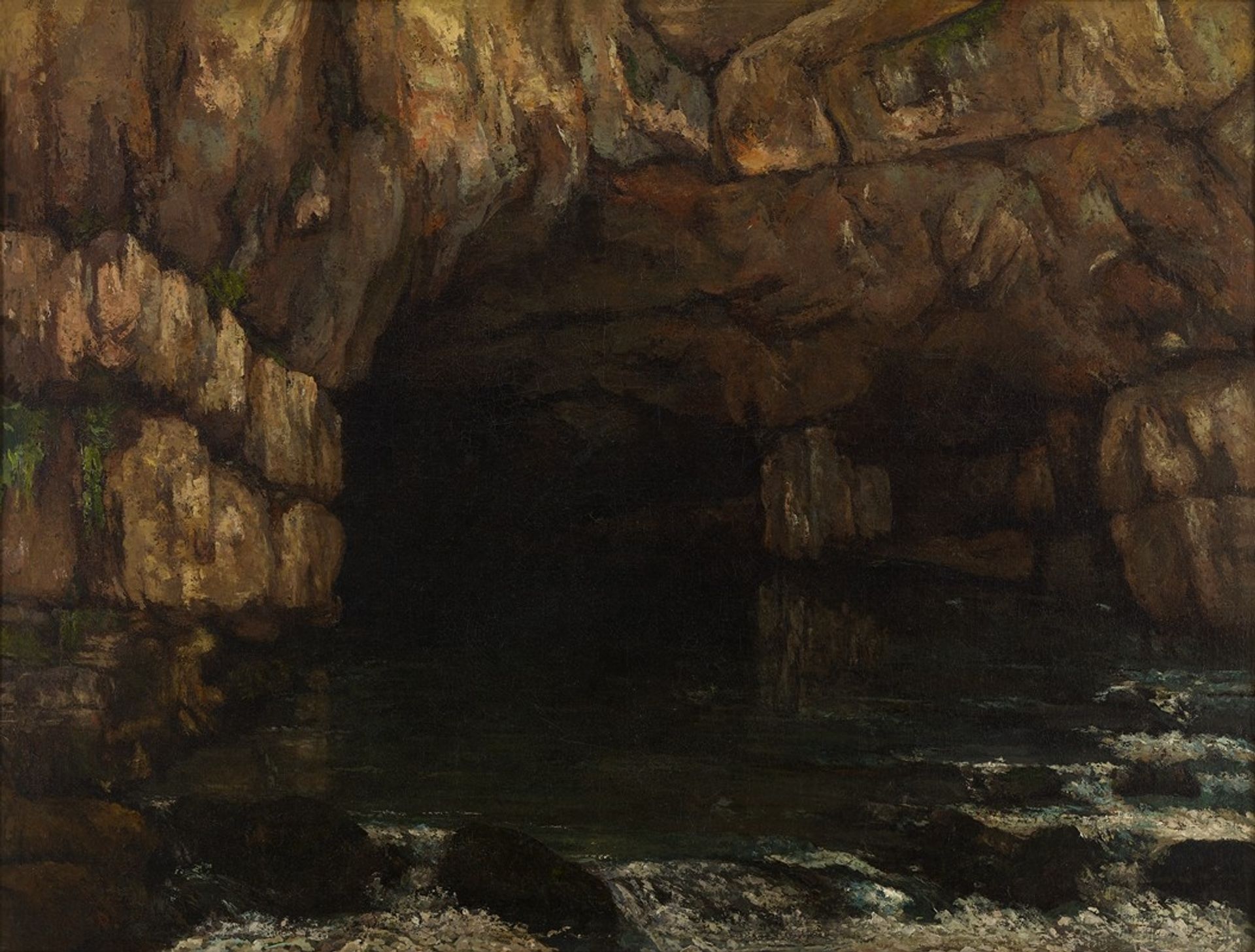 La source de la Loue by Gustave Courbet