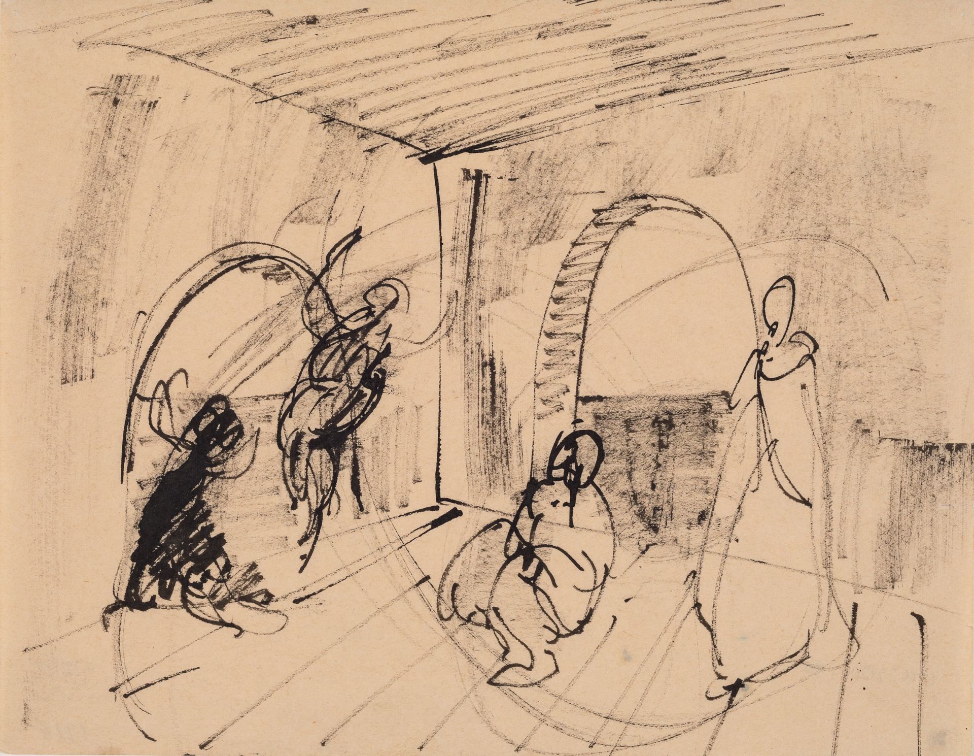 Udkast til maleriet "Hæcuba" by J.A. Jerichau (II)
