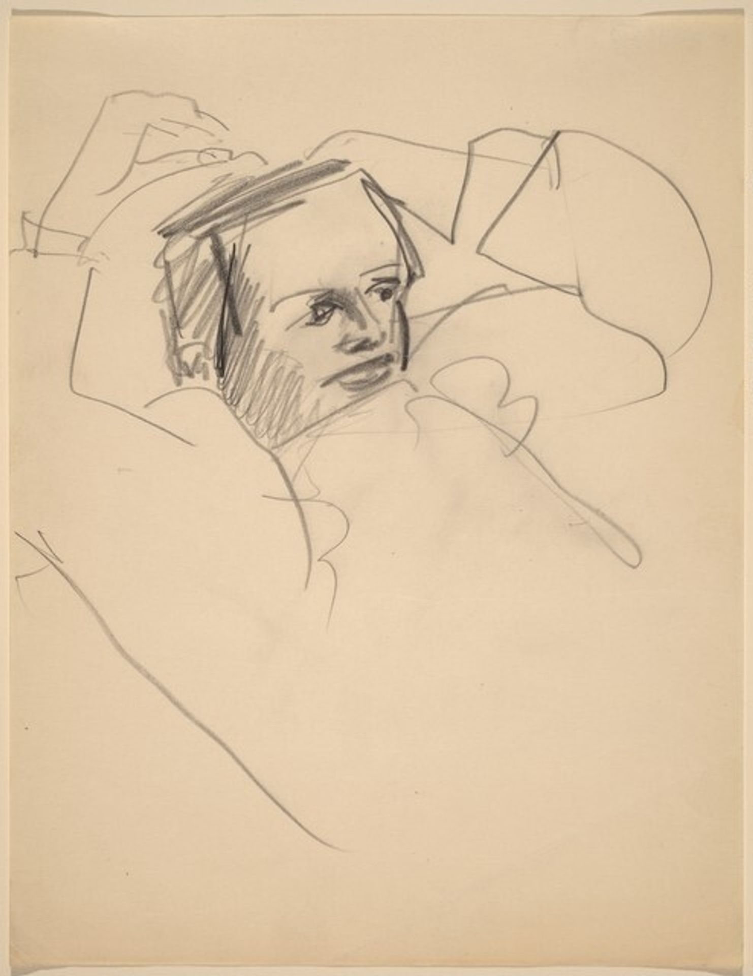 Half-Length Study of a Woman, Arms Raised to Head by Mark Rothko