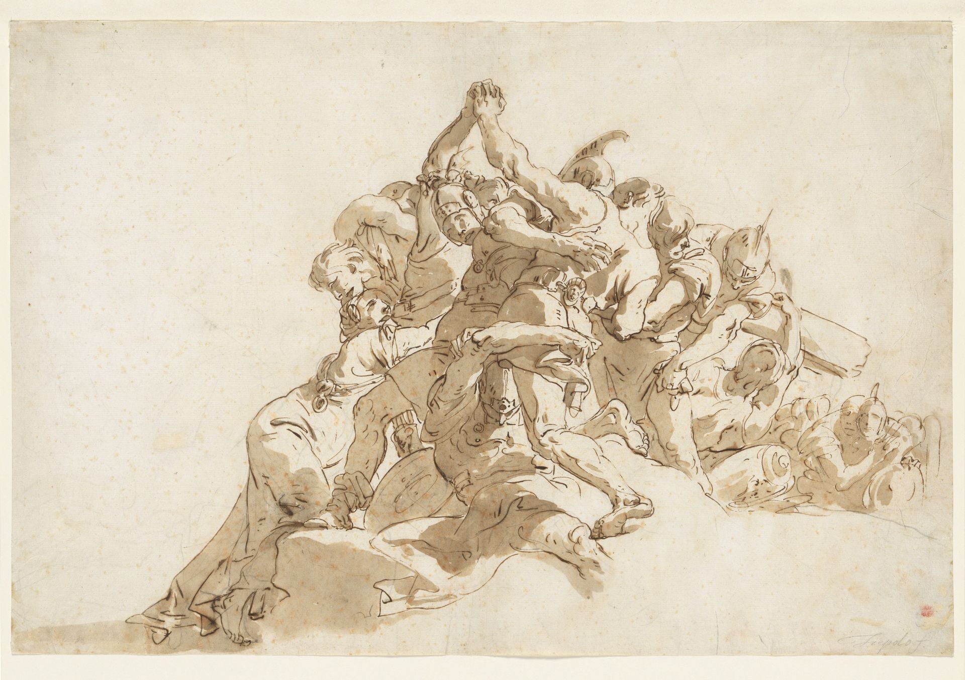 Soldiers Trying to Prevent Two Men From Fighting by Giovanni Battista Tiepolo
