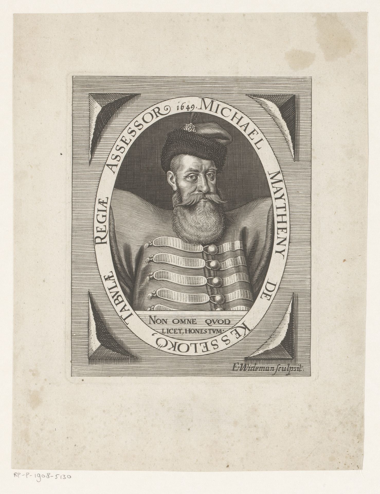 Portret van Mihály Majthényi by Elias Widemann
