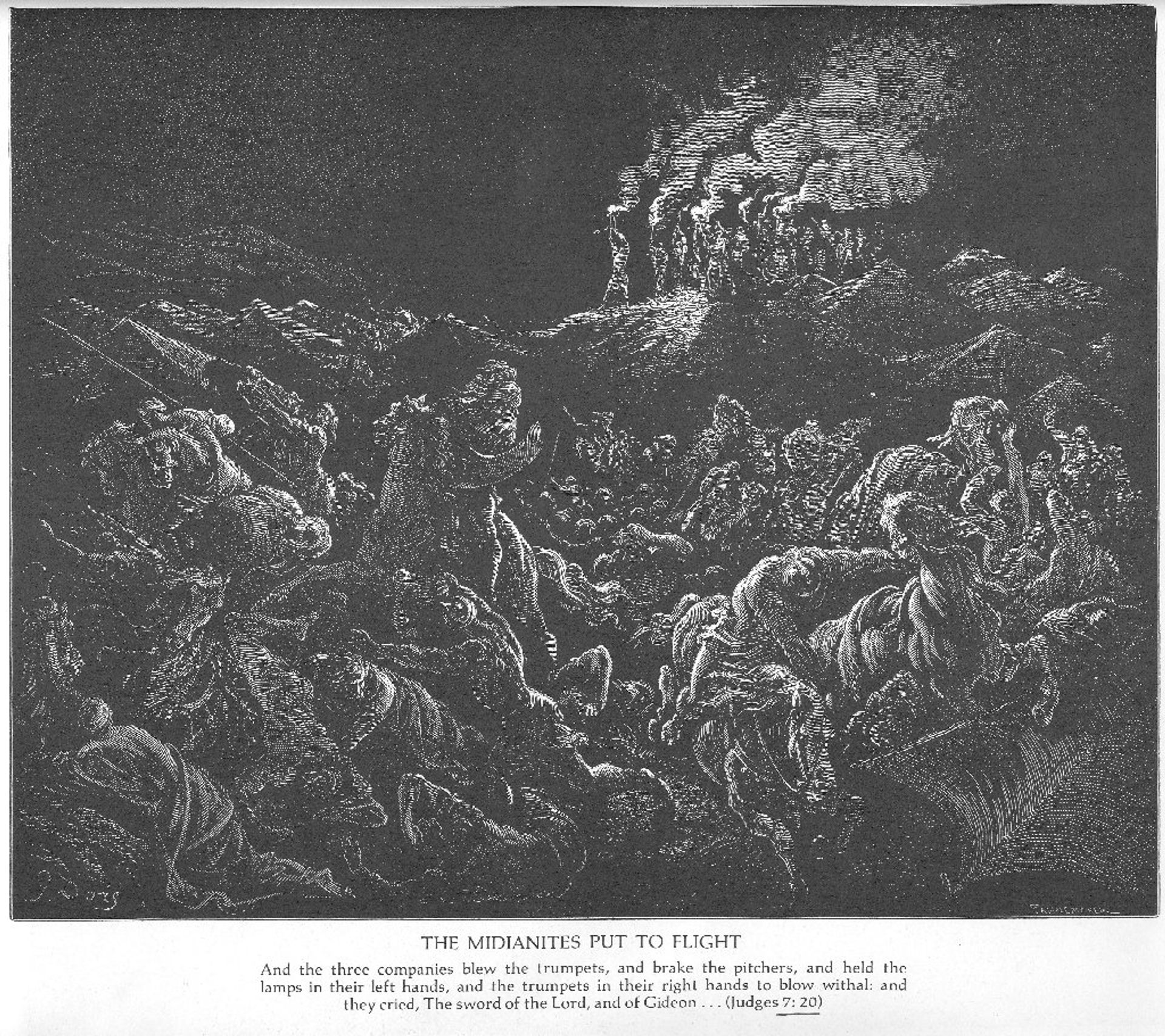 The Midianites Are Routed by Gustave Dore