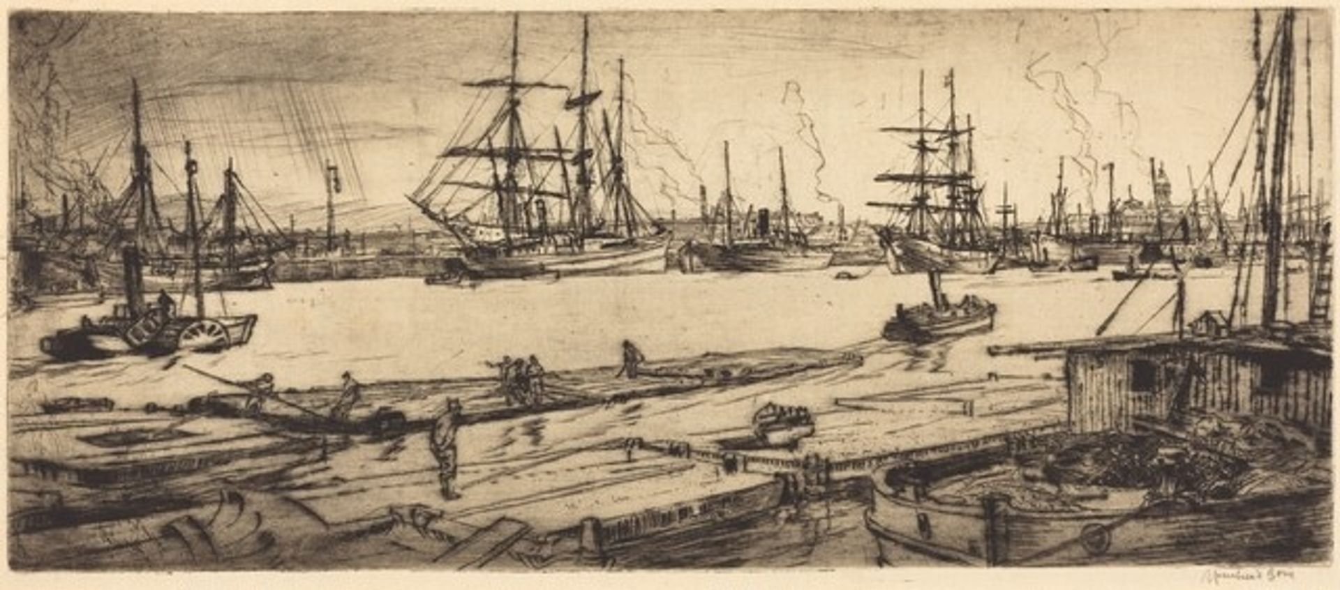Glasgow Harbour by Muirhead Bone