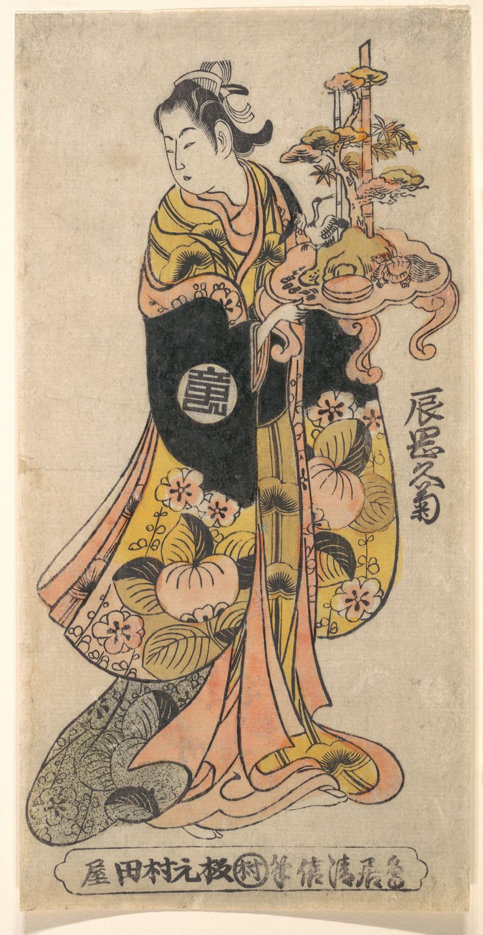 The Actor Tatsuoka Hisagiku in the Role of Kurenai by Kiyonobu II