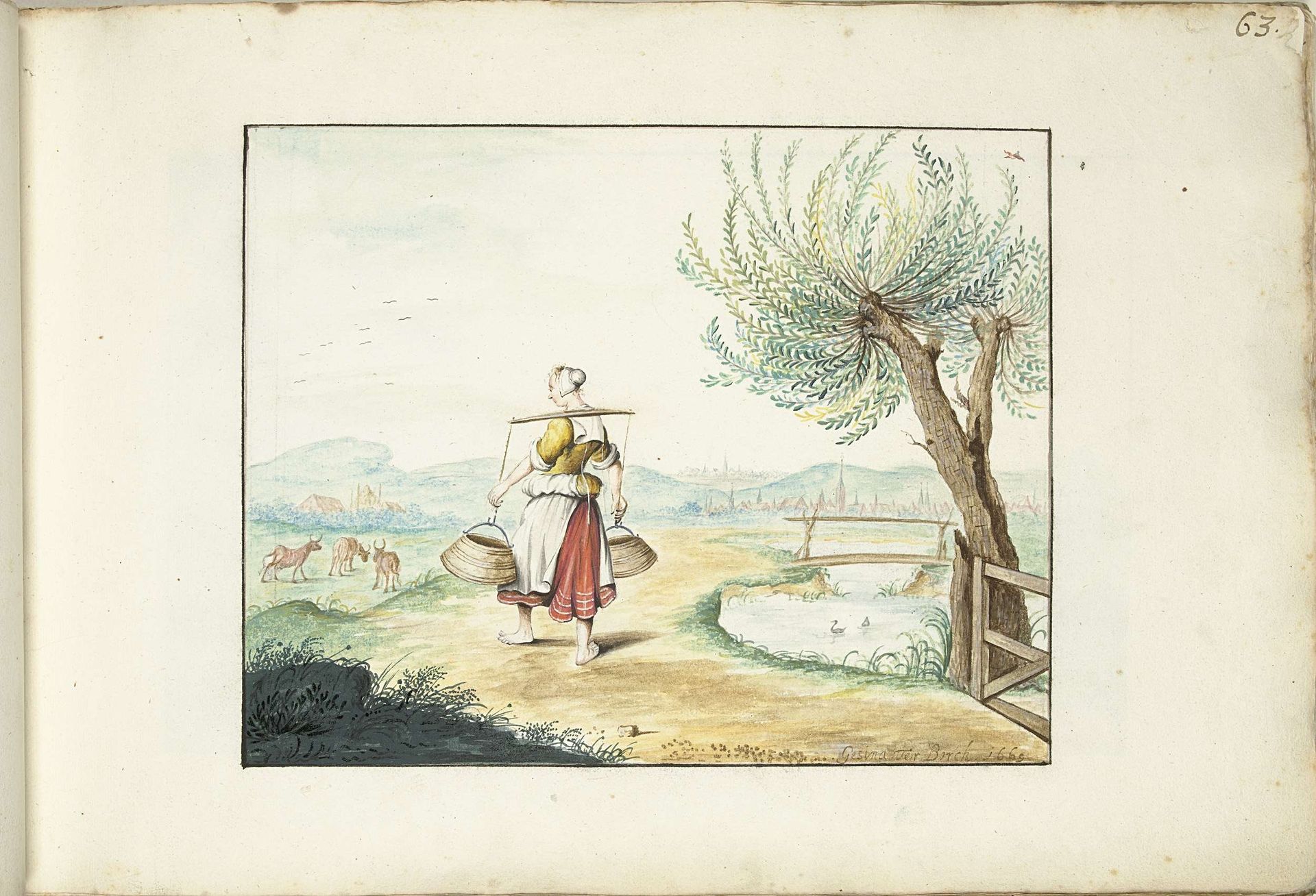 De melkmeid by Gesina ter Borch