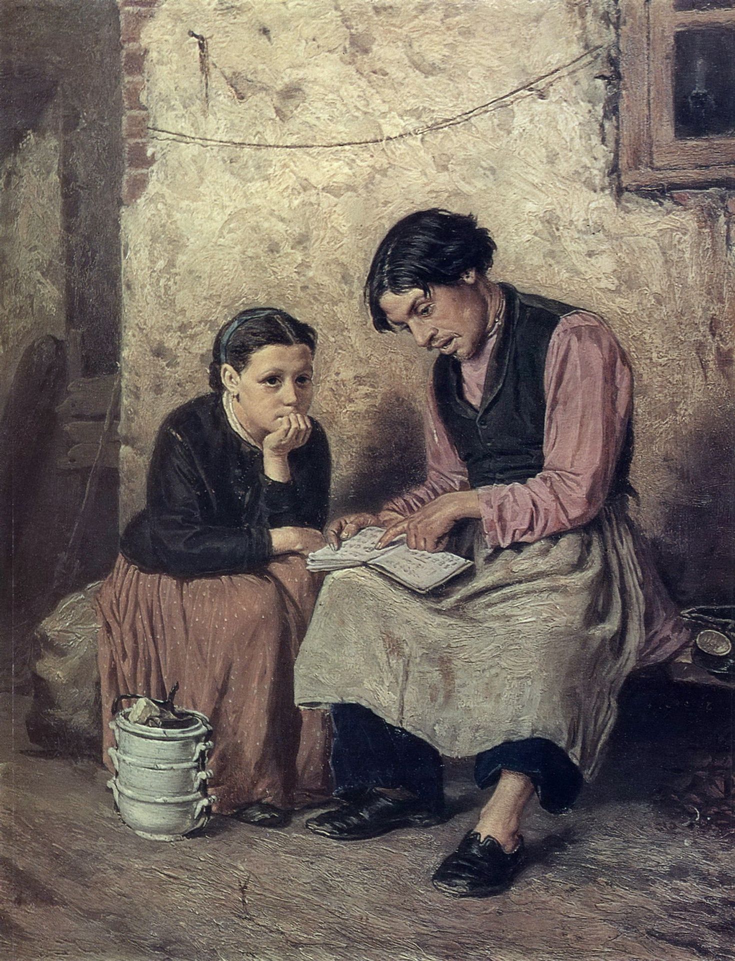 Self-Educating Caretaker by Vasily Perov