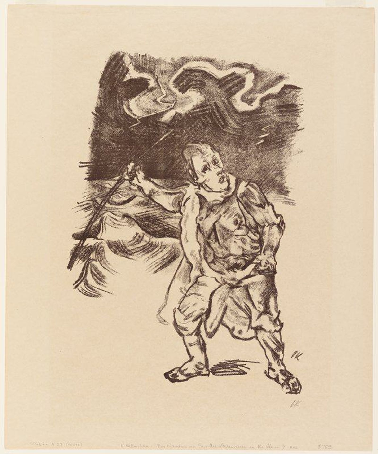 Wanderer in the Storm by Oskar Kokoschka