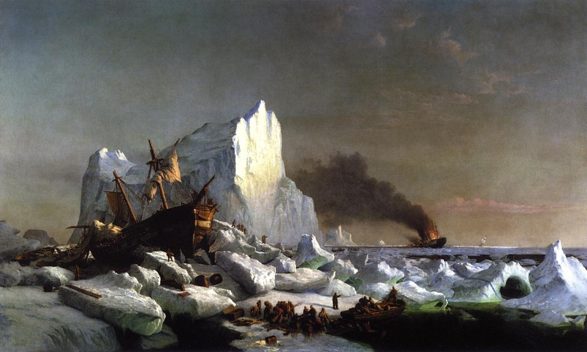 Sealers Crushed by Icebergs by William Bradford