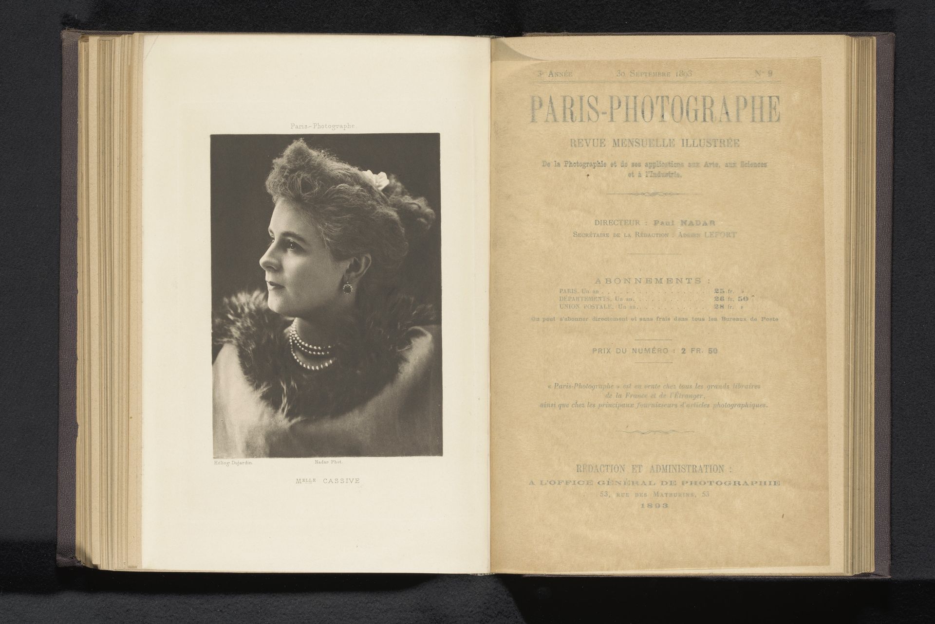 Portret van Armande Cassive by Nadar