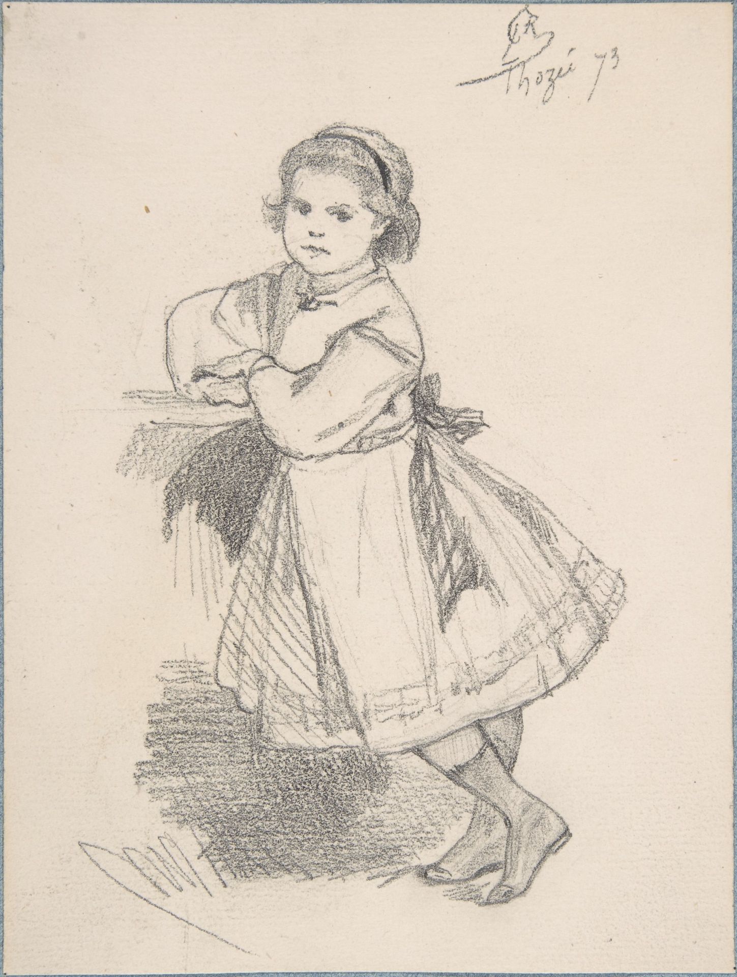 Little girl by Felicien Rops
