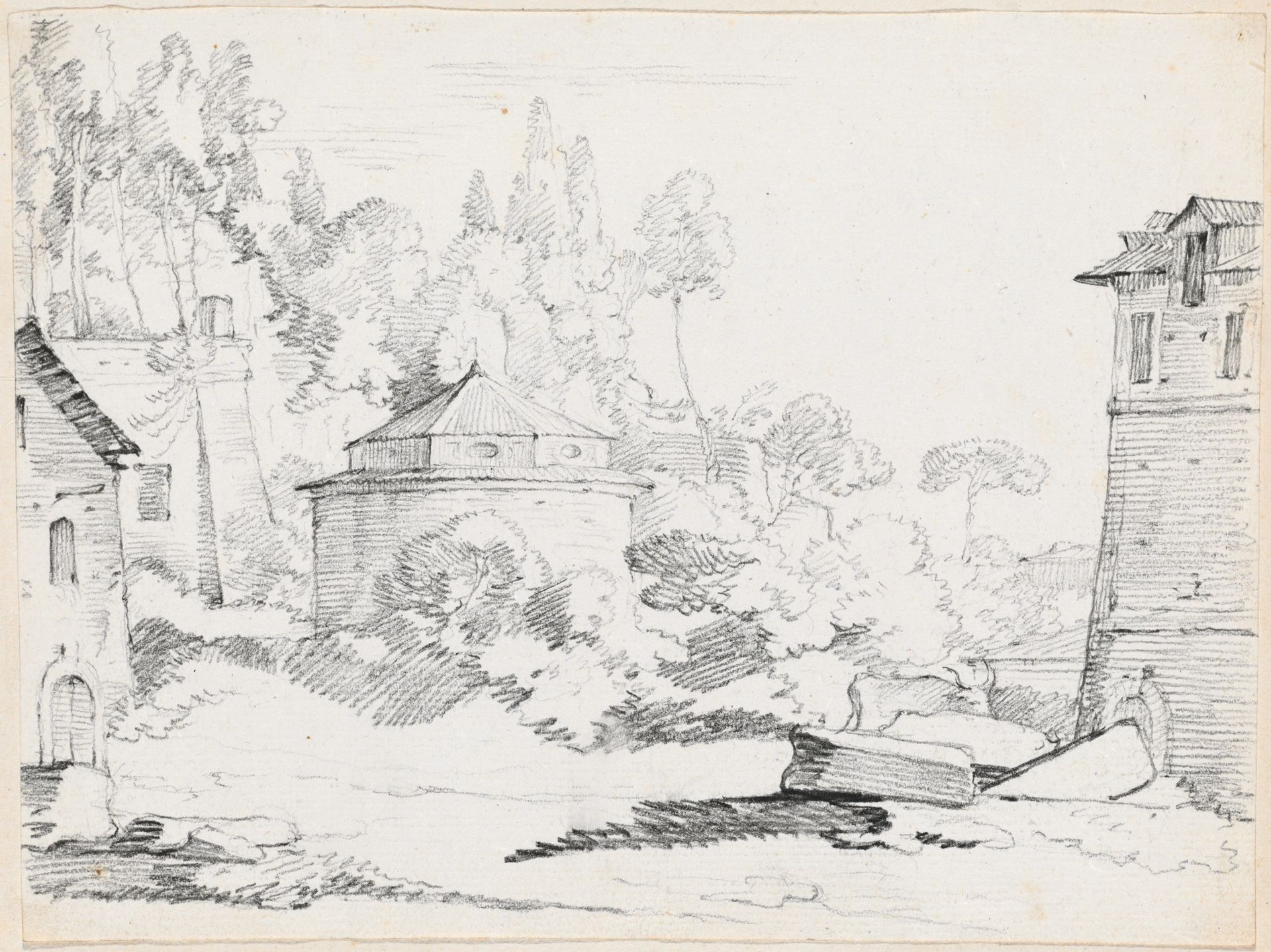 Landscape with the Church of San Teodoro by Joseph Marie Vien