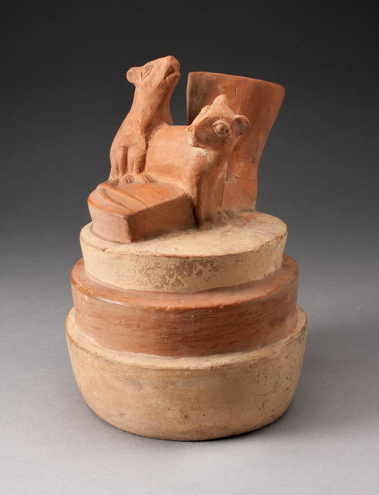 Jar Depicting Mating Rats by Moche