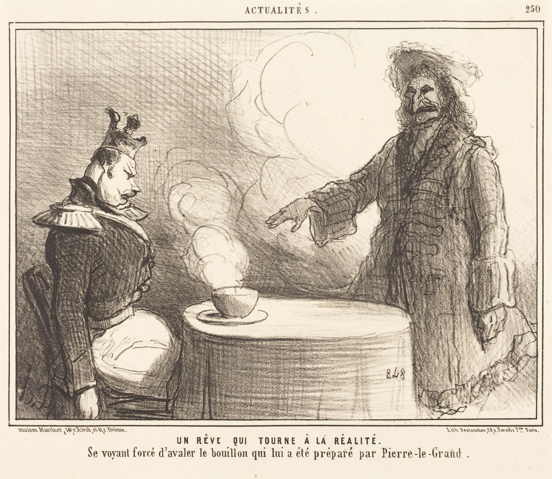 Un rêve qui tourne a la réalité by Honoré Daumier